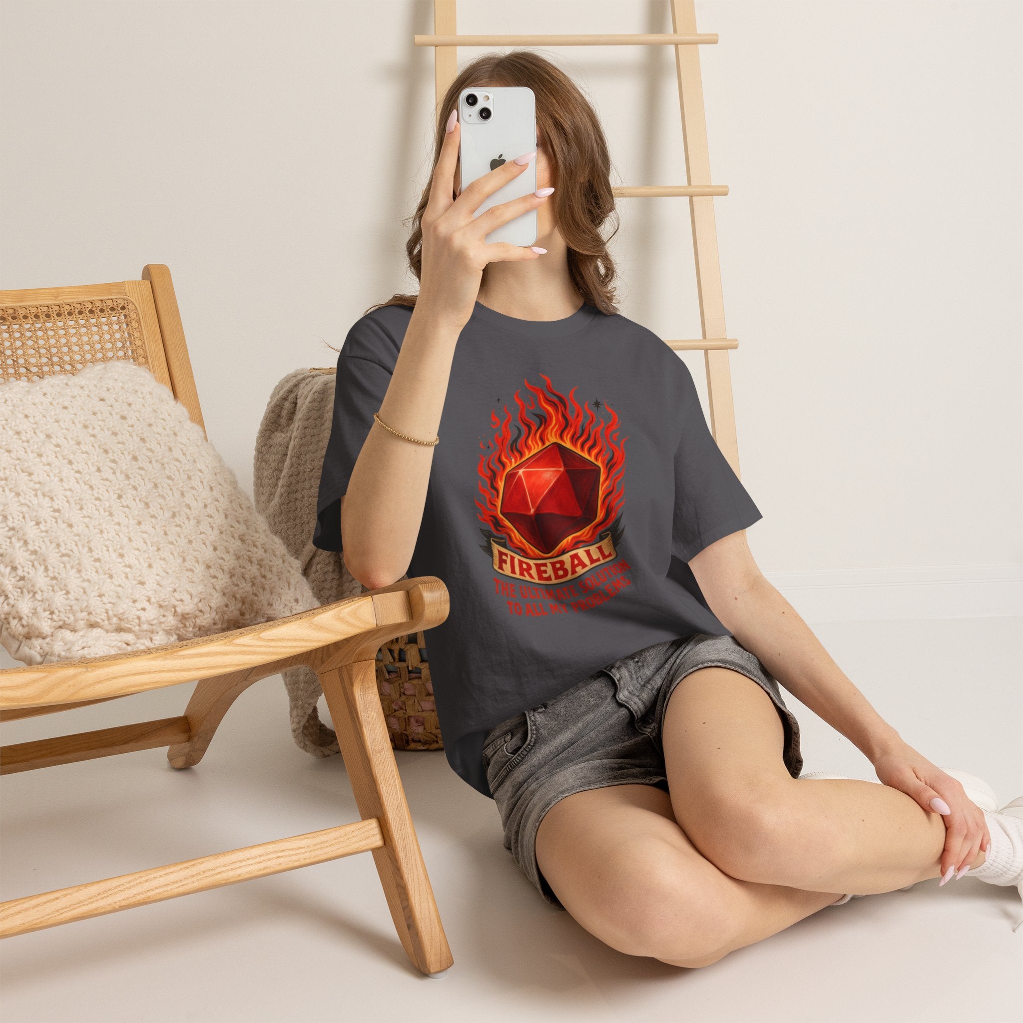 Fireball – The Ultimate Solution to All My Problems| Funny RPG T-shirt