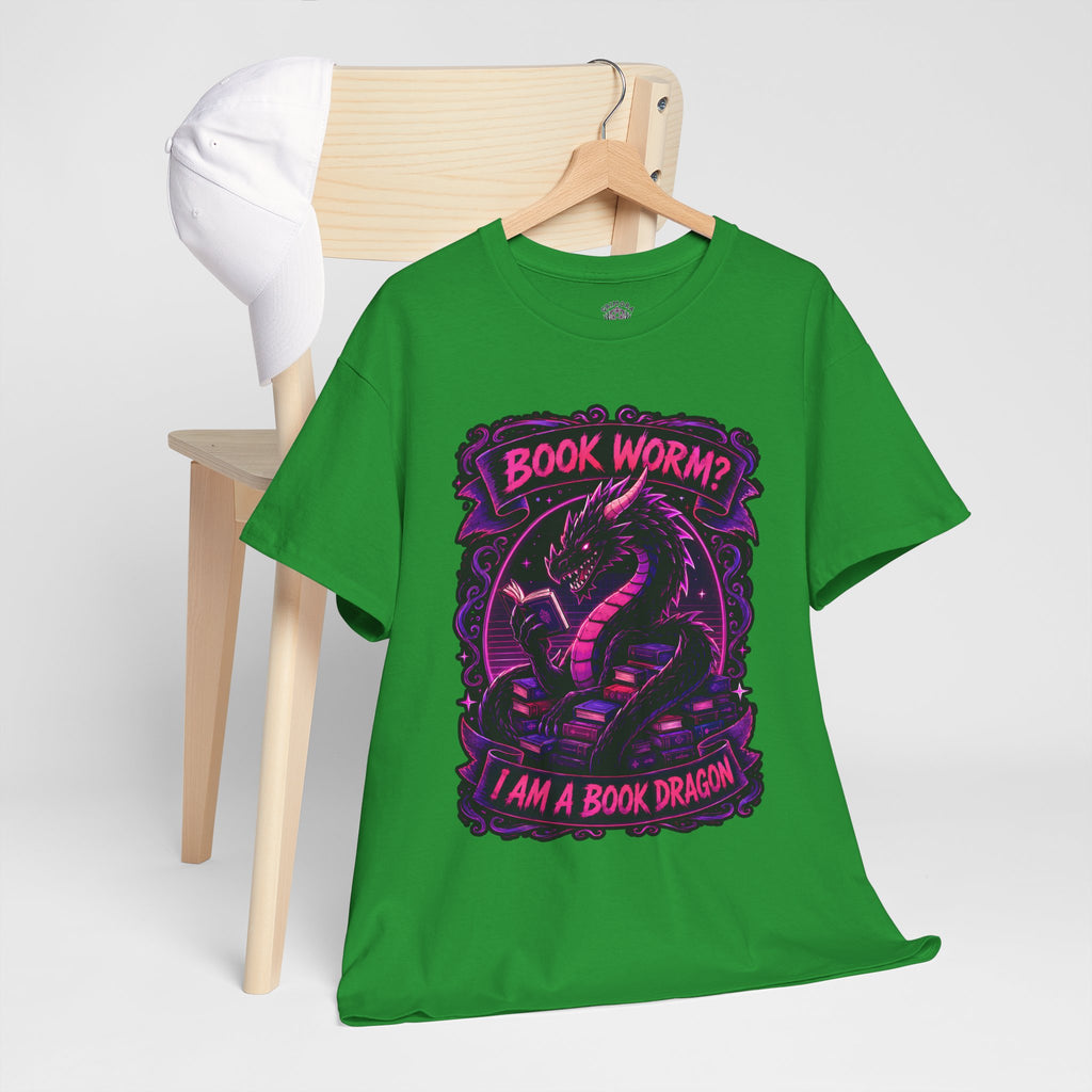 Book Worm? I Am a Book Dragon, Fantasy Reader T-shirt