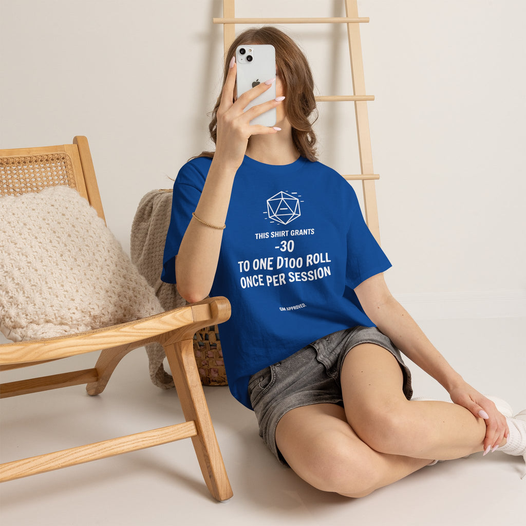 Dice roll minus modifier T-shirt | RPG Personalizable