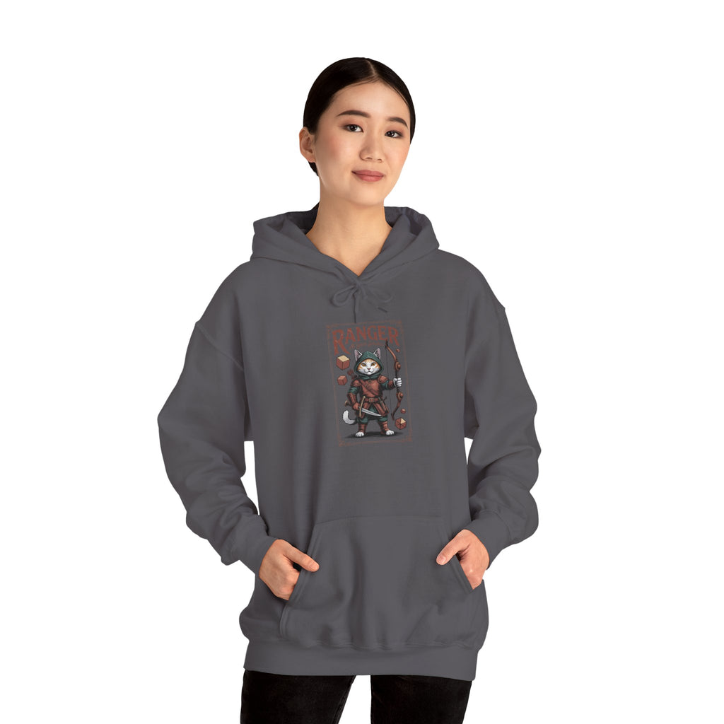 Ranger Cat at Your Serivece D&D Hoodie | Cat Lover RPG Gift