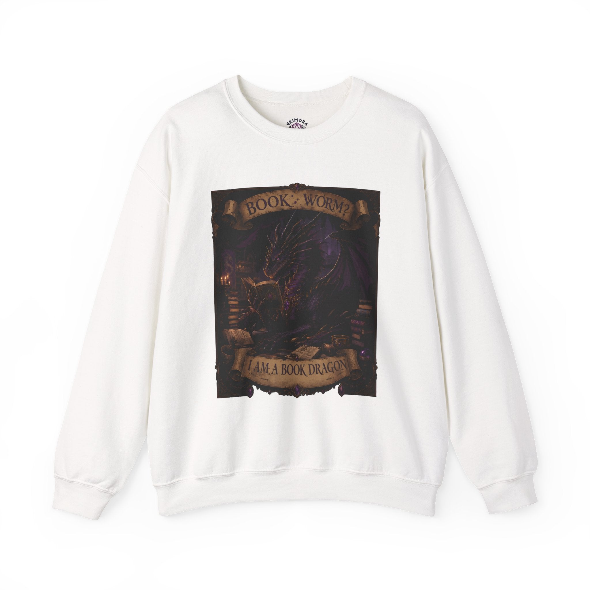 Book Worm? I Am a Book Dragon, Fantasy Reader Sweatshirt
