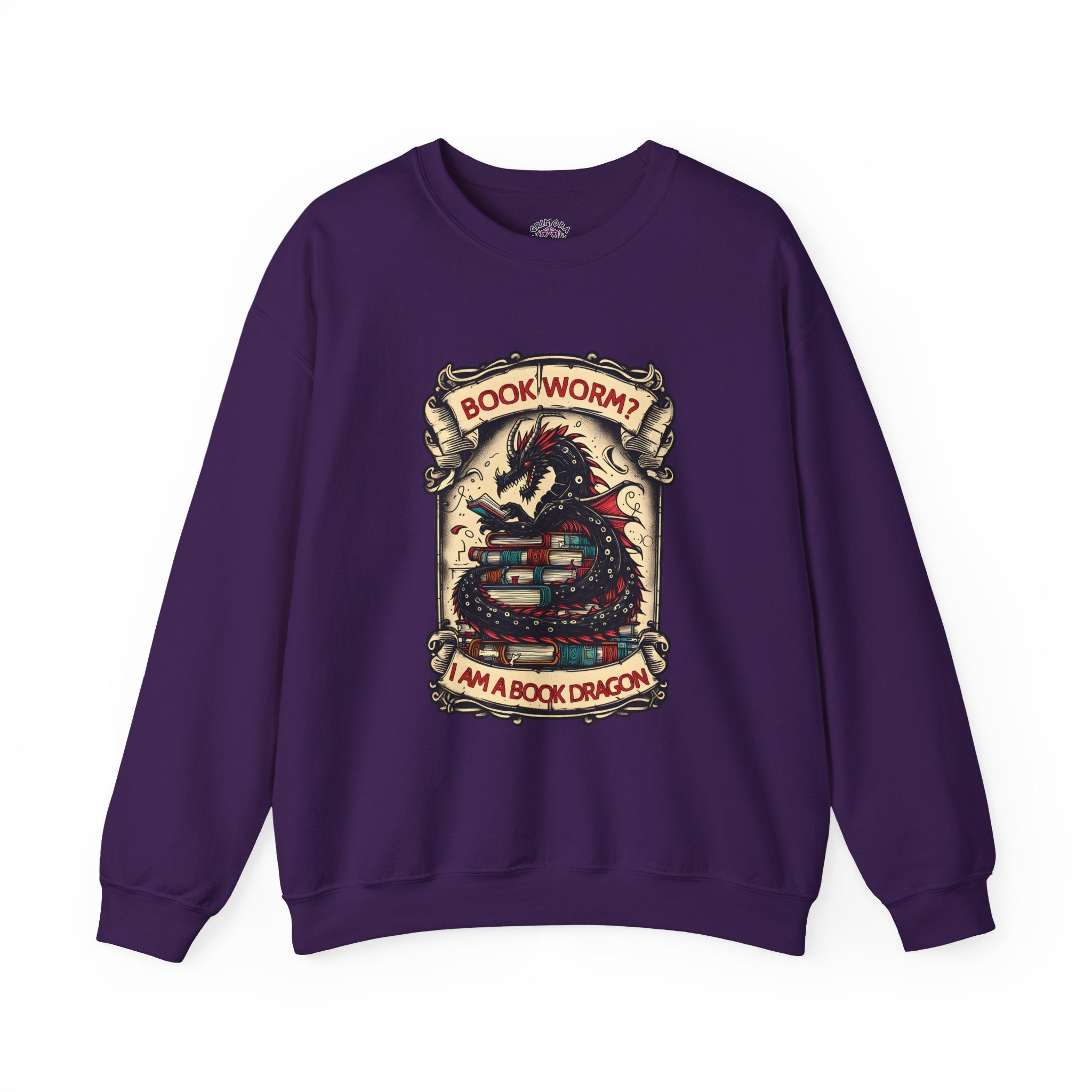 Book Worm? I Am a Book Dragon, Fantasy Reader Sweatshirt