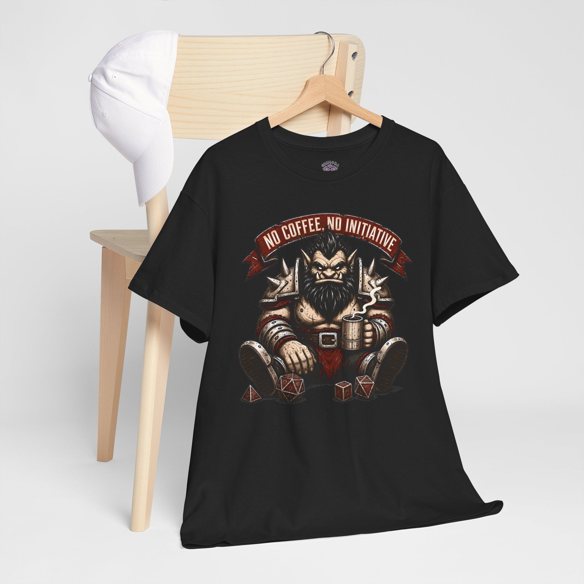 No Coffee, No Initiative | Fantasy RPG T-shirt
