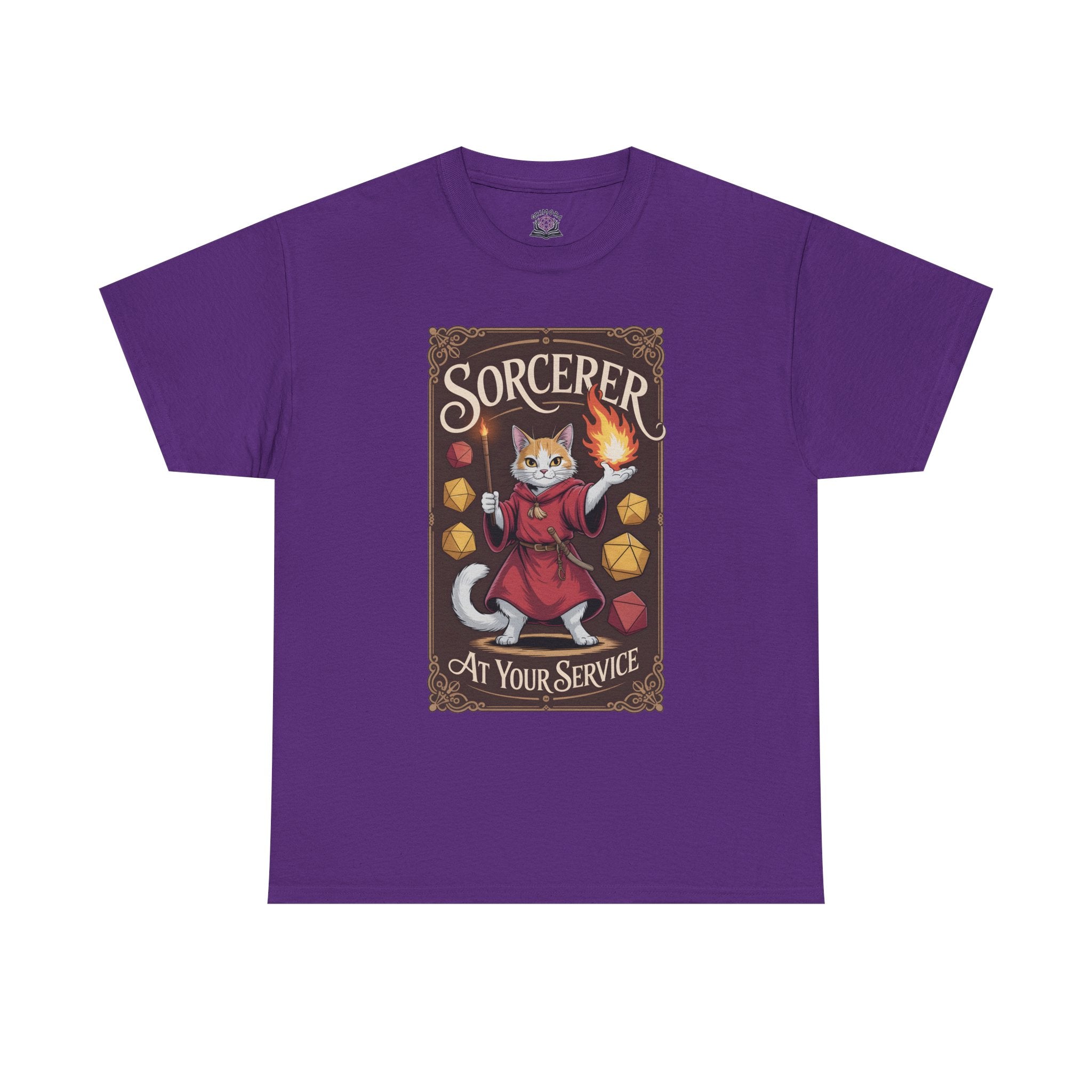 Sorcerer Cat at Your Service D&D T-shirt | Cat Lover RPG Gift