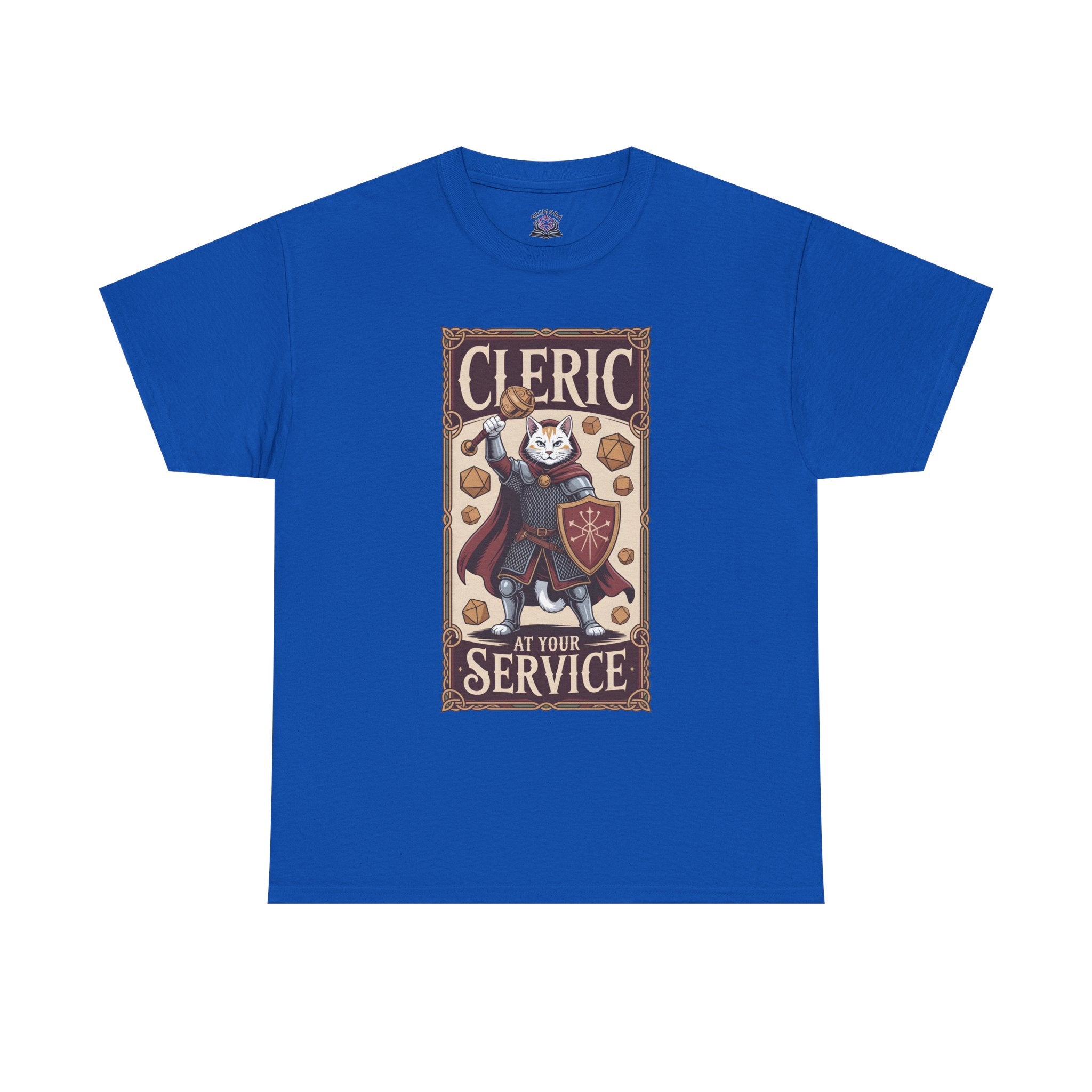 Cleric Cat at Your Service D&D T-shirt | Cat Lover RPG Gift