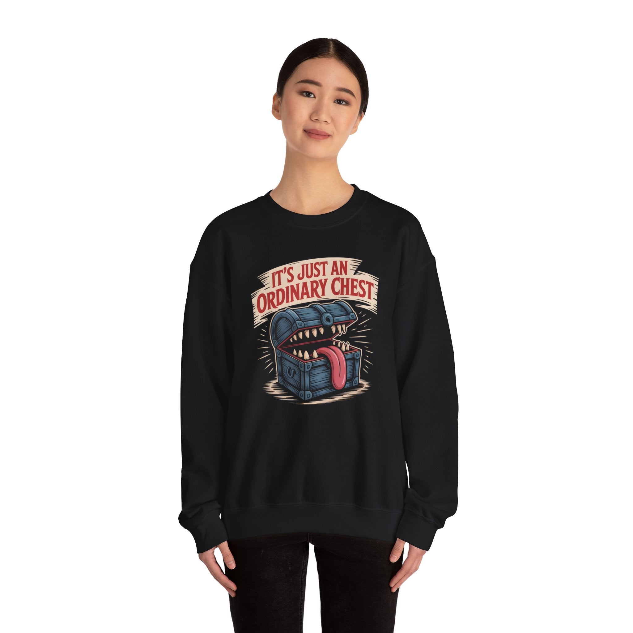 "It's Just An Ordinary Chest" — Mimic monster Sweatshirt