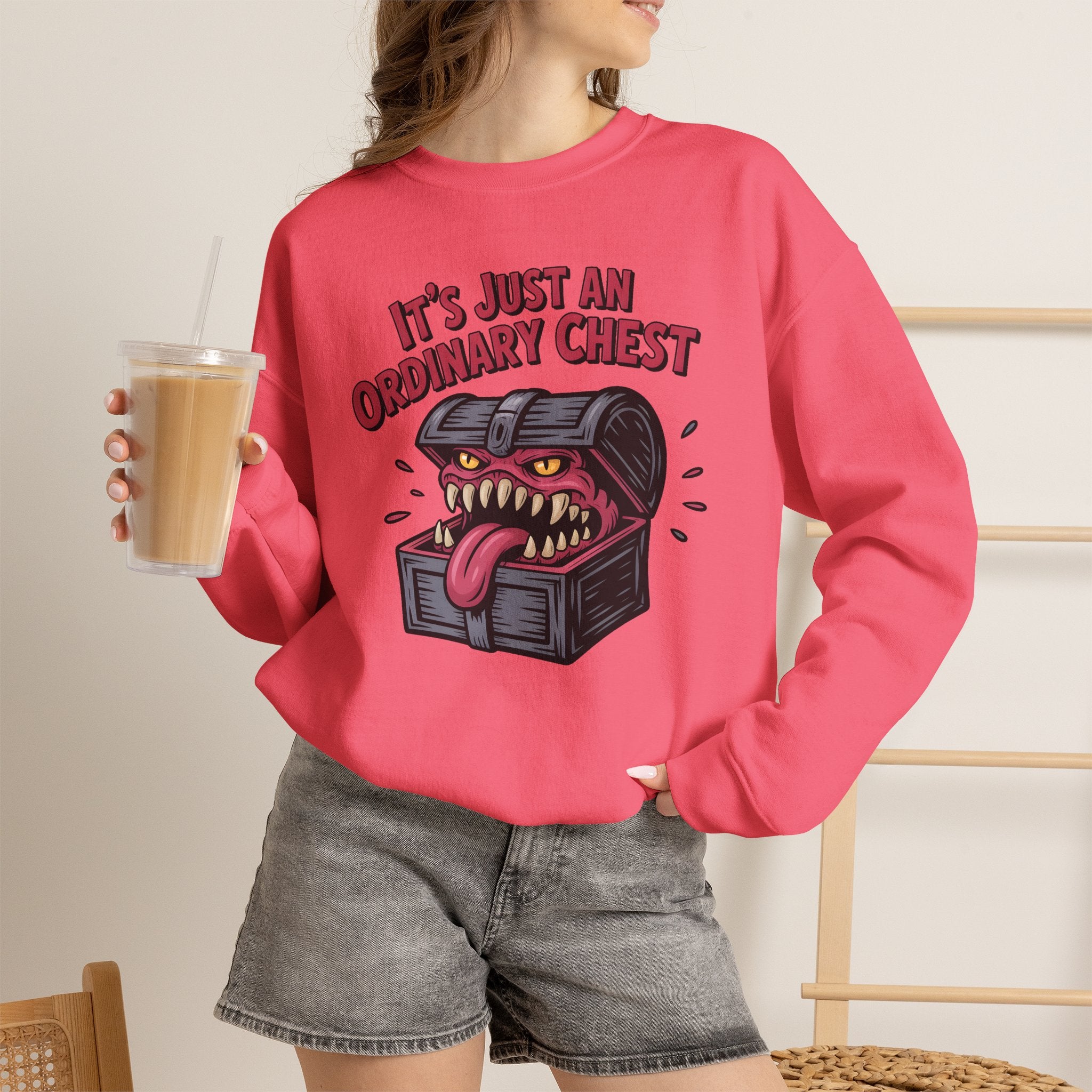 "It's Just An Ordinary Chest" — Mimic monster Sweatshirt