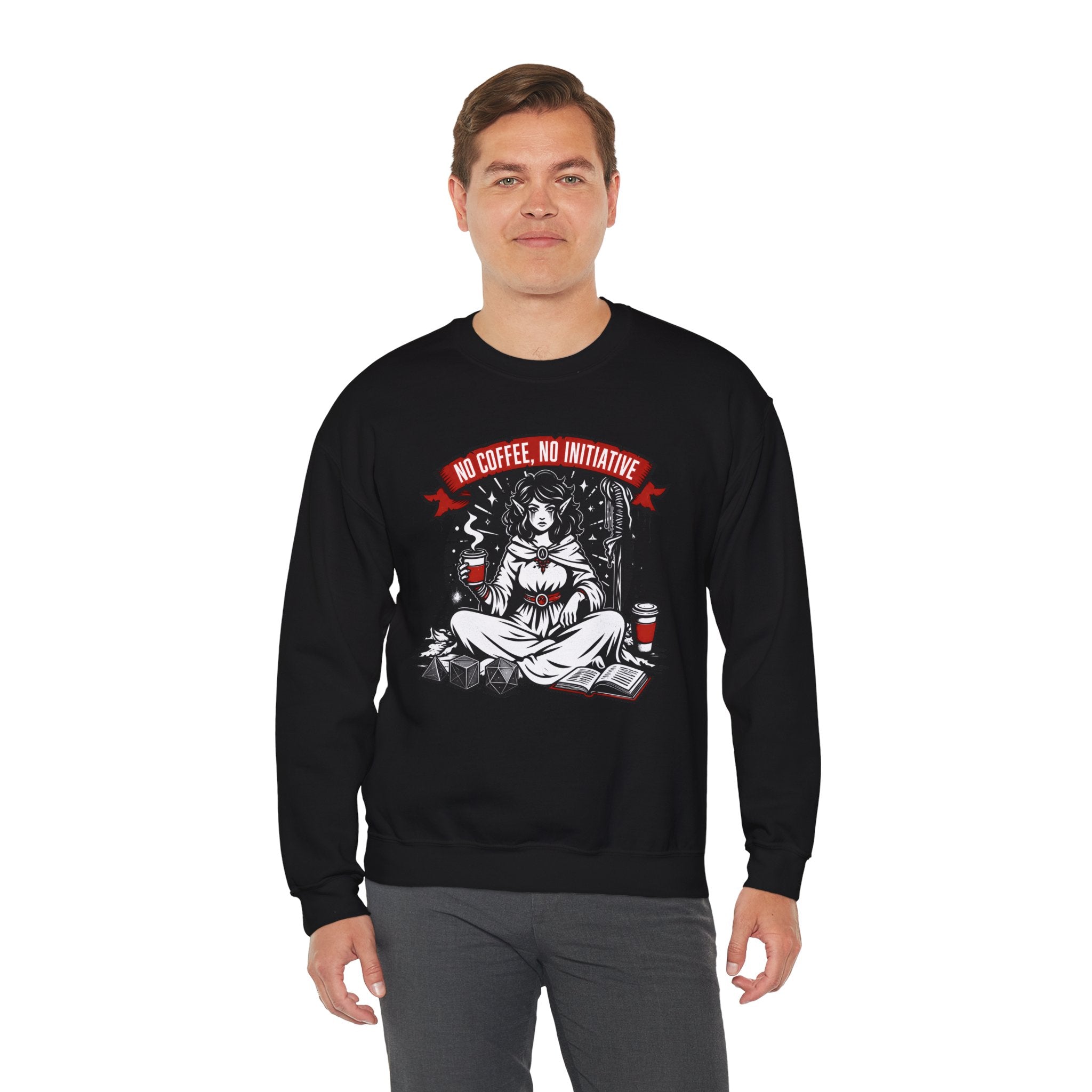 No Coffee, No Initiative | Fantasy RPG Sweatshirt