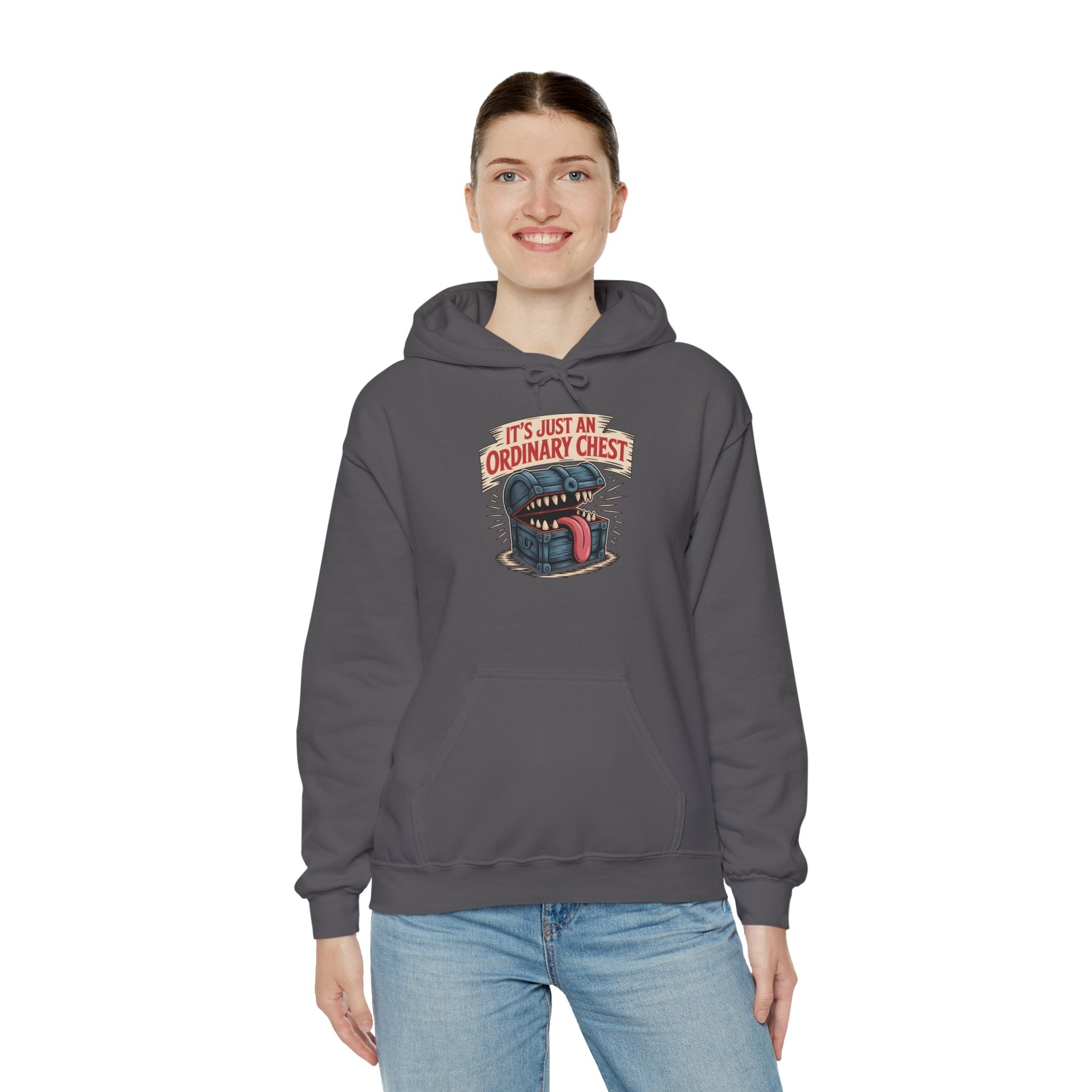 "It's Just An Ordinary Chest" — Mimic monster Hoodie