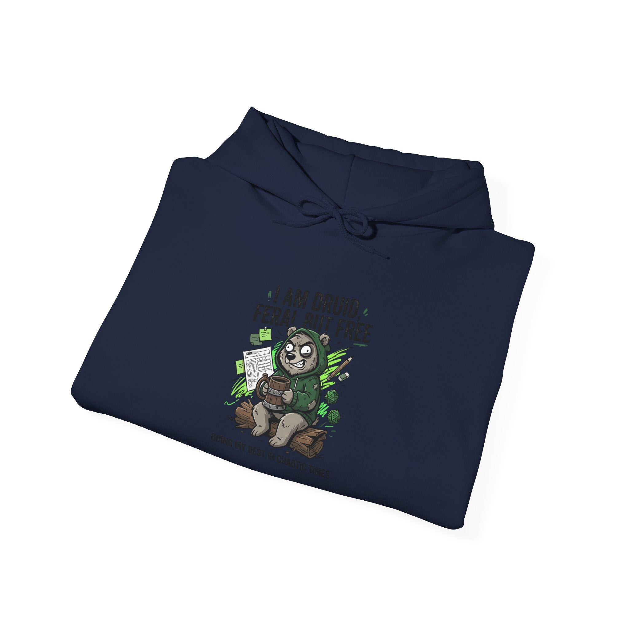 Feral But Free sloth hoodie | chaotic quirky humor, millennial burnout