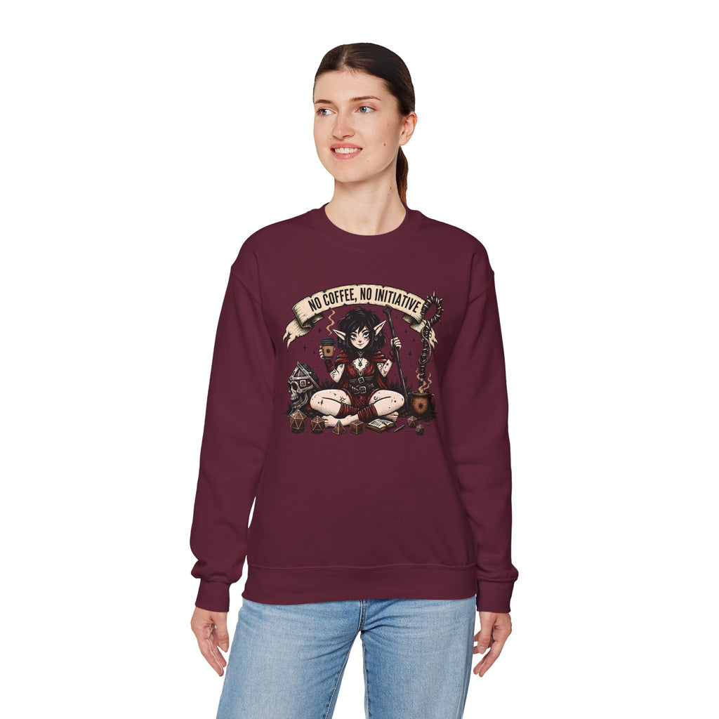 No Coffee, No Initiative | Fantasy RPG Sweatshirt