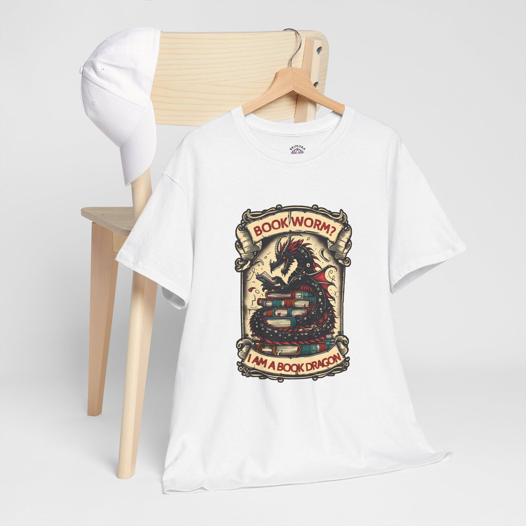 Book Worm? I Am a Book Dragon, Fantasy Reader T-shirt