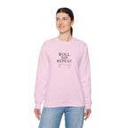 Roll. Sip. Repeat. | Tabletop RPG Coffee Sweatshirt | Dice & Coffee Lover Sweatshirt