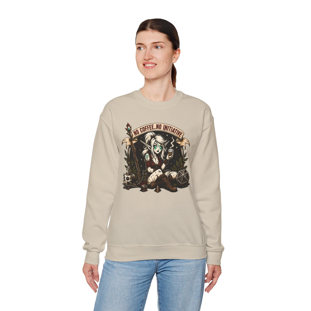 No Coffee, No Initiative | Fantasy RPG Sweatshirt