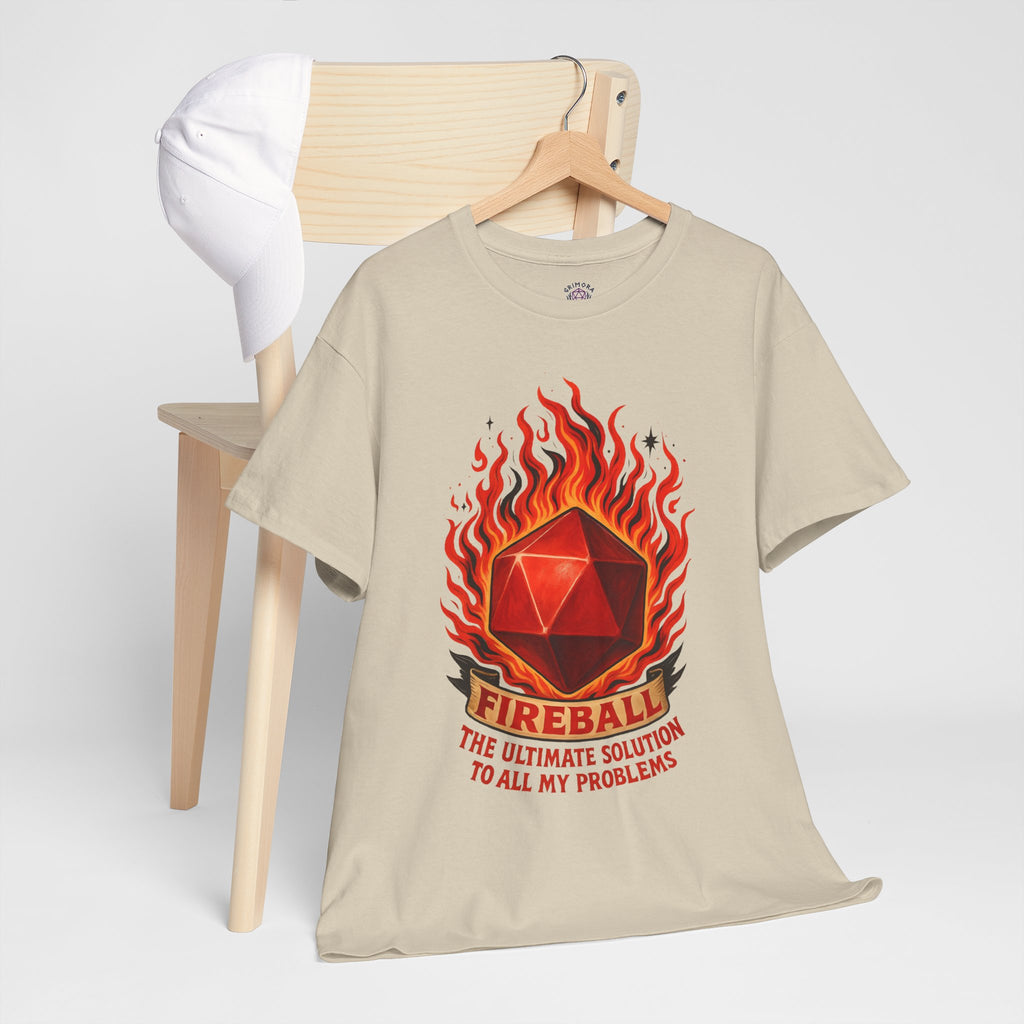 Fireball – The Ultimate Solution to All My Problems| Funny RPG T-shirt