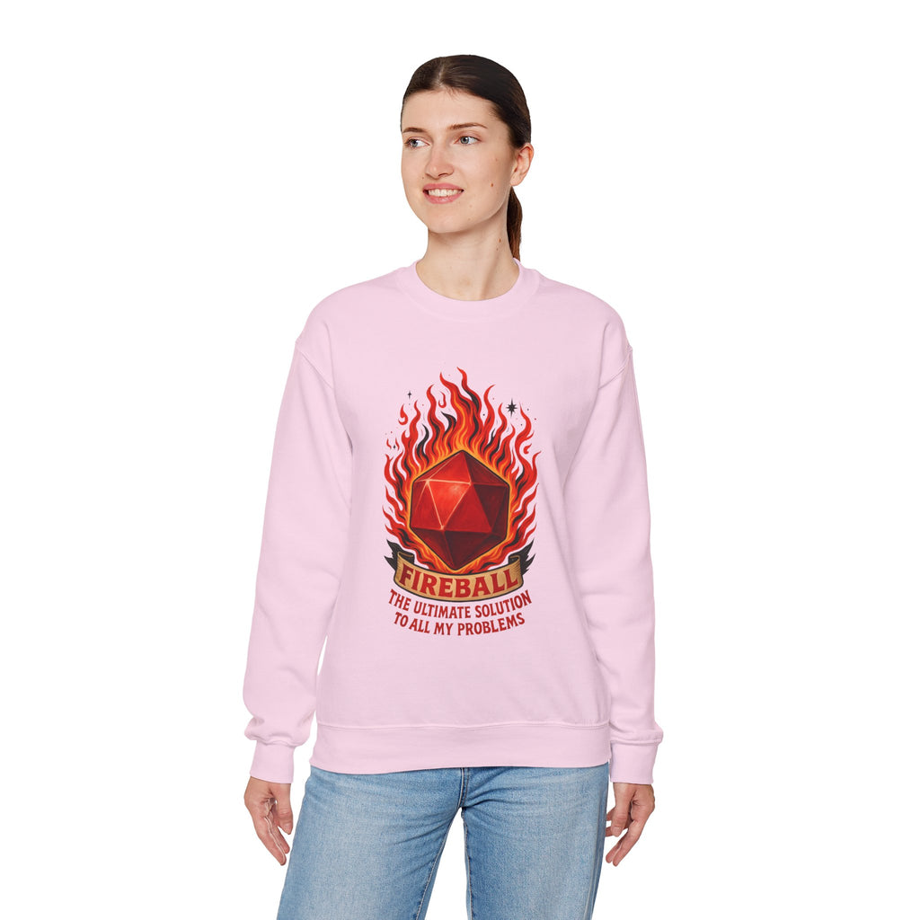 Fireball – The Ultimate Solution to All My Problems| Funny RPG Sweatshirt
