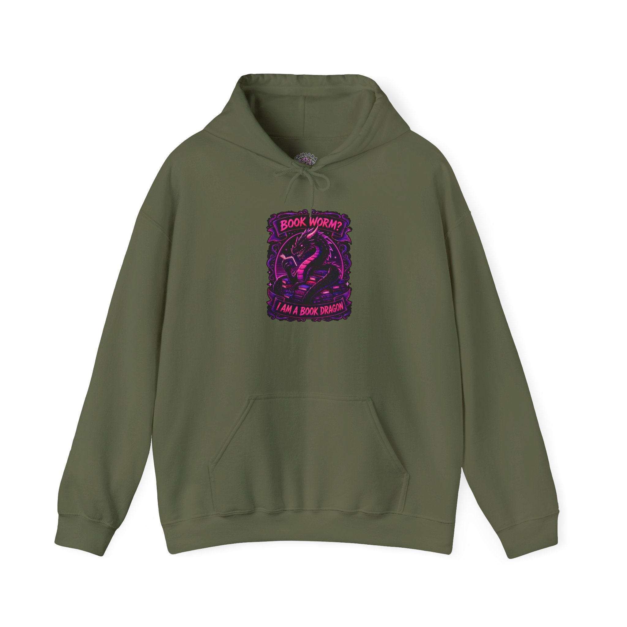 Book Worm? I Am a Book Dragon, Fantasy Reader Hoodie
