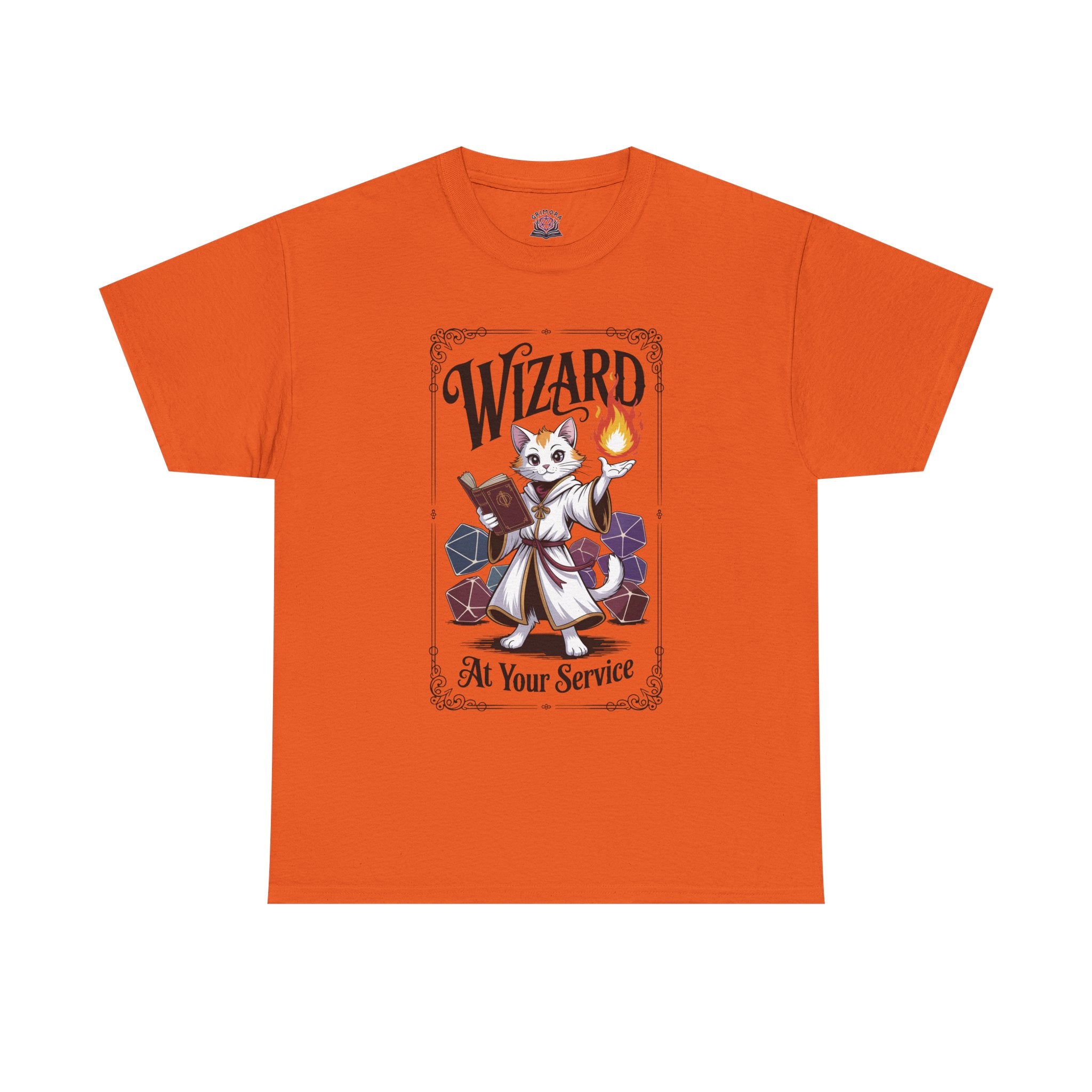 Wizard Cat at Your Serivece D&D T-shirt | Cat Lover RPG Gift