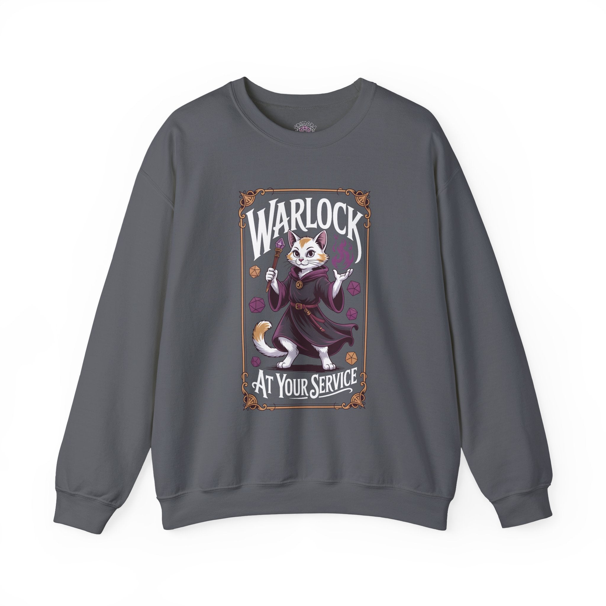 Warlock Cat at Your Serivece D&D Sweatshirt | Cat Lover RPG Gift