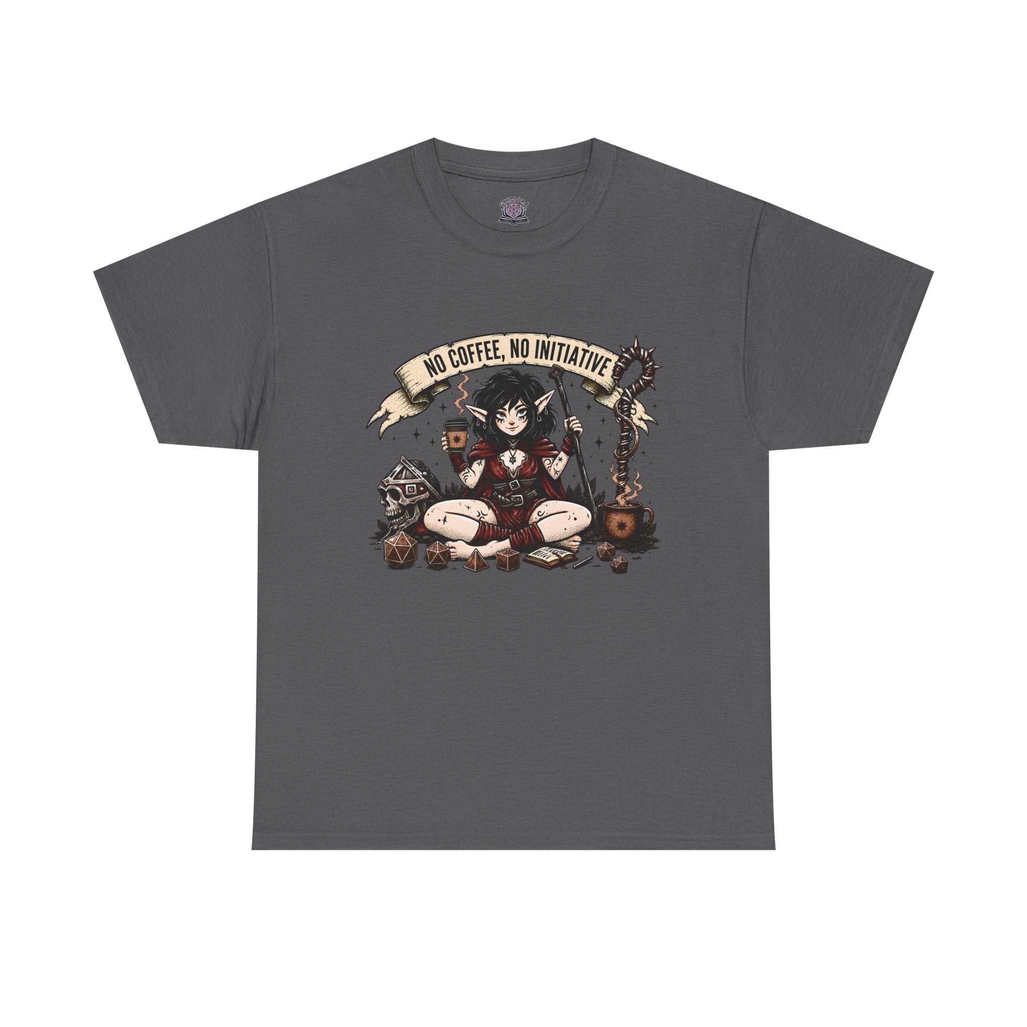 No Coffee, No Initiative | Fantasy RPG T-shirt