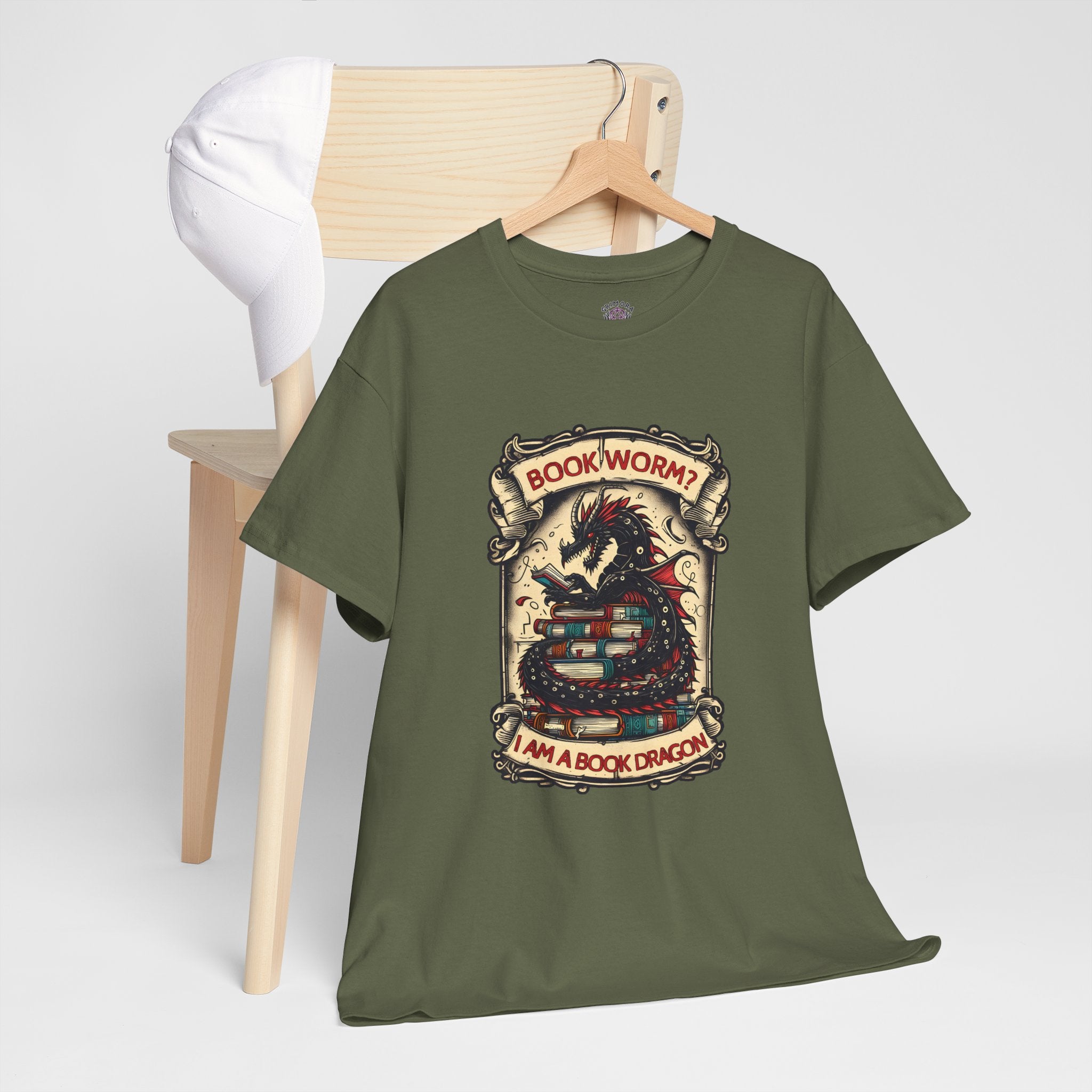 Book Worm? I Am a Book Dragon, Fantasy Reader T-shirt
