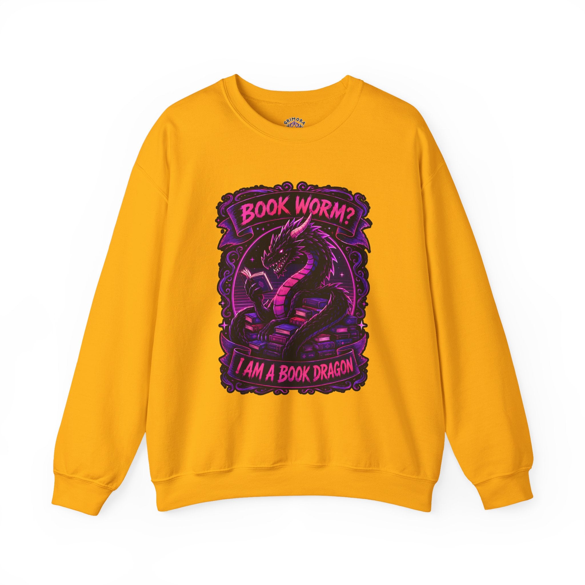 Book Worm? I Am a Book Dragon, Fantasy Reader Sweatshirt