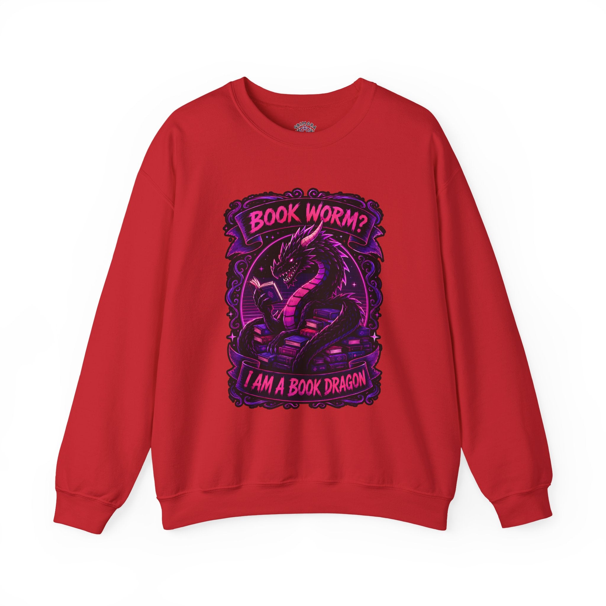 Book Worm? I Am a Book Dragon, Fantasy Reader Sweatshirt