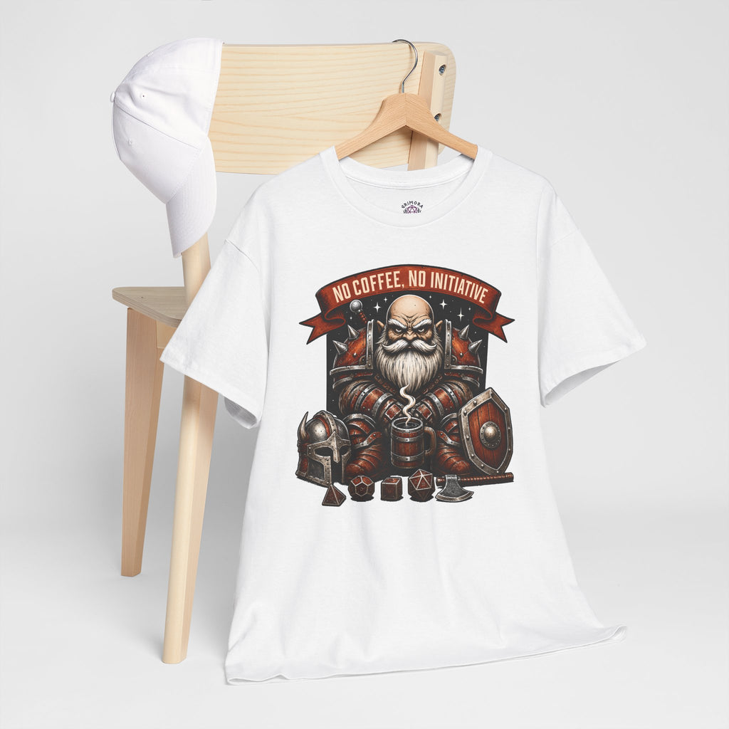 No Coffee, No Initiative | Fantasy RPG T-shirt