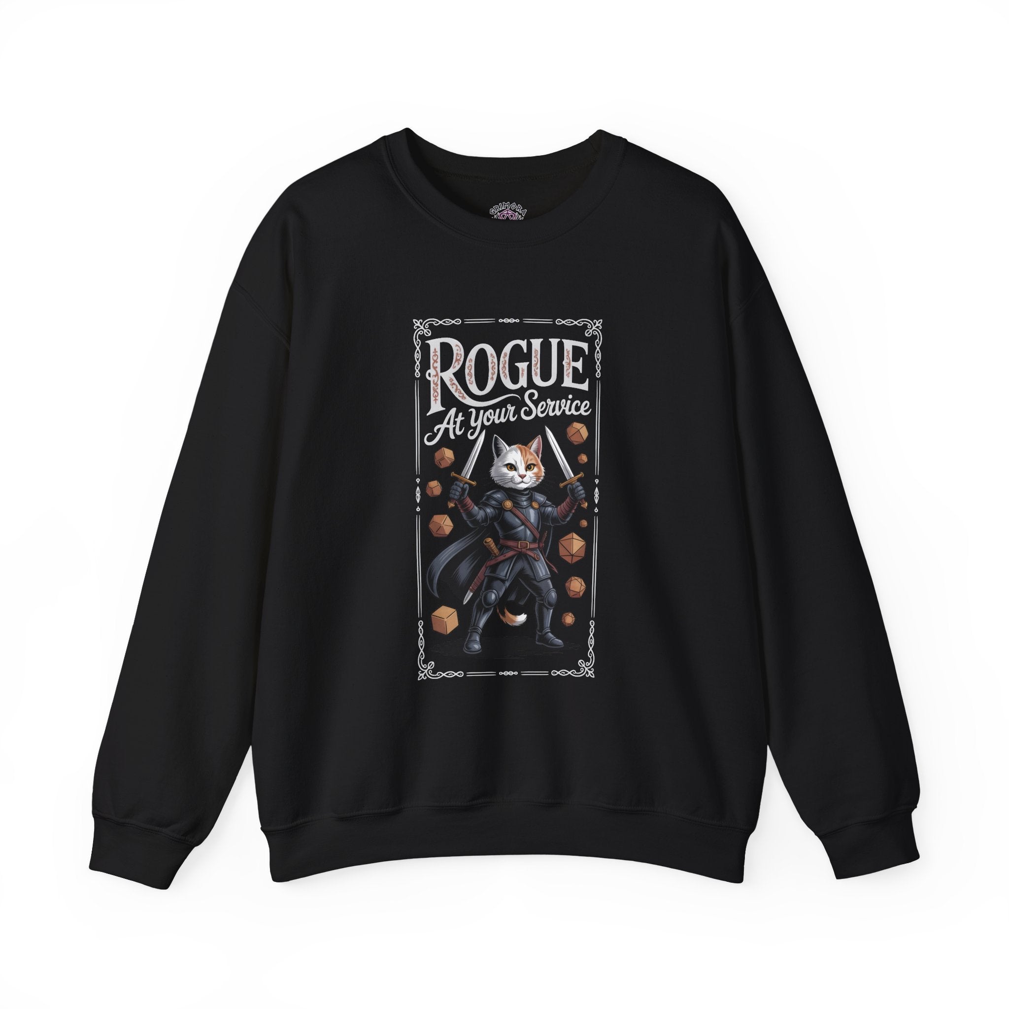 Rogue Cat at Your Serivece D&D Sweatshirt | Cat Lover RPG Gift