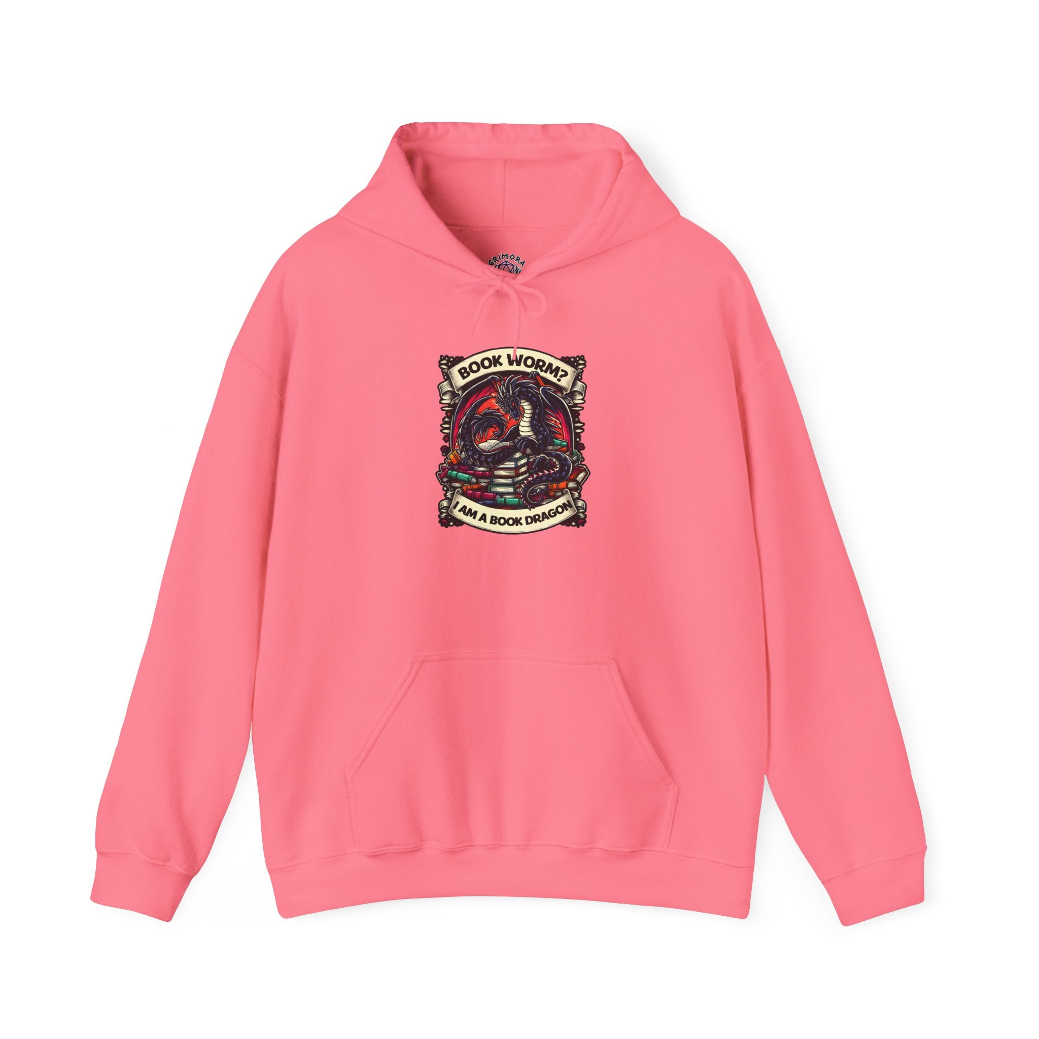 Book Worm? I Am a Book Dragon, Fantasy Reader Hoodie