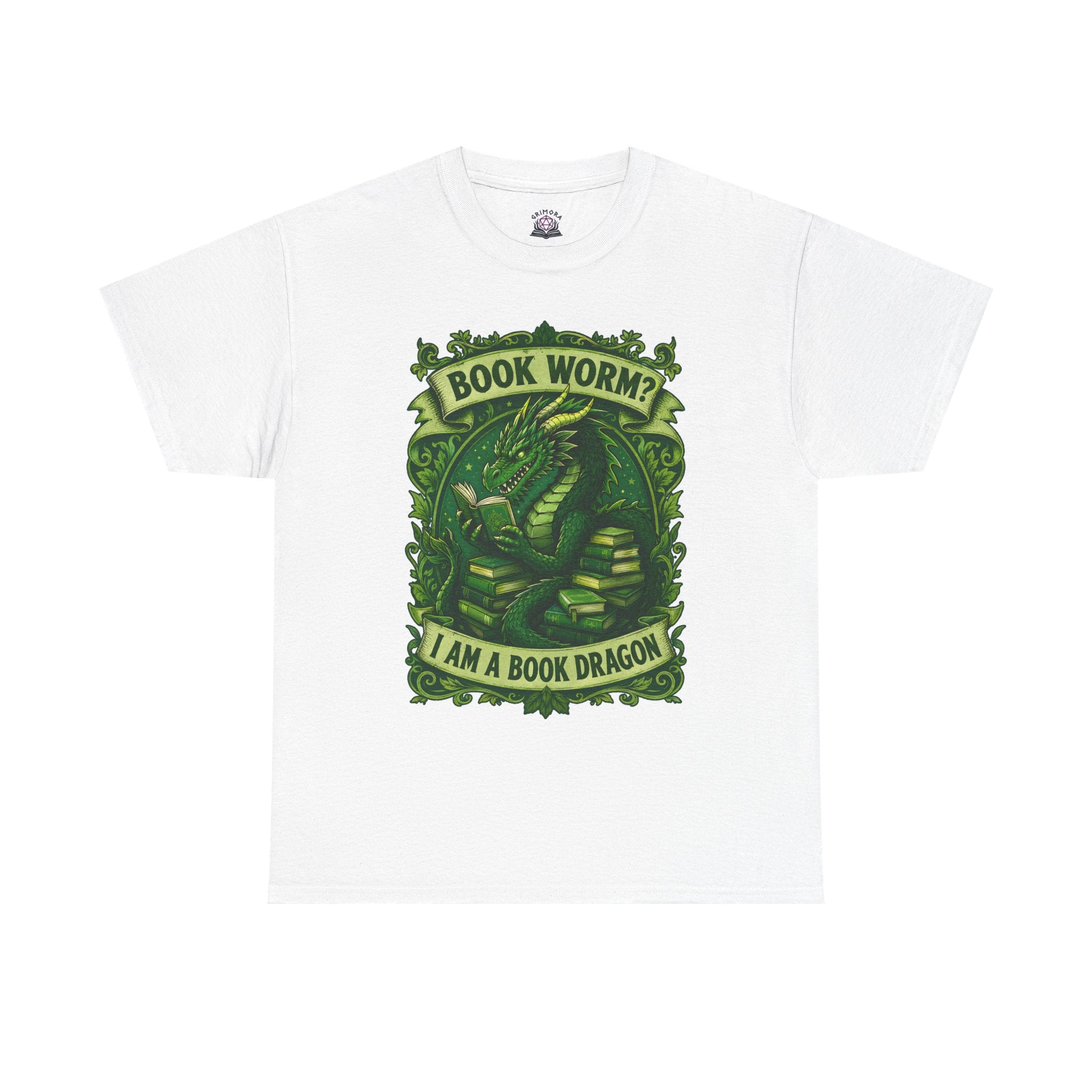Book Worm? I Am a Book Dragon, Fantasy Reader T-shirt