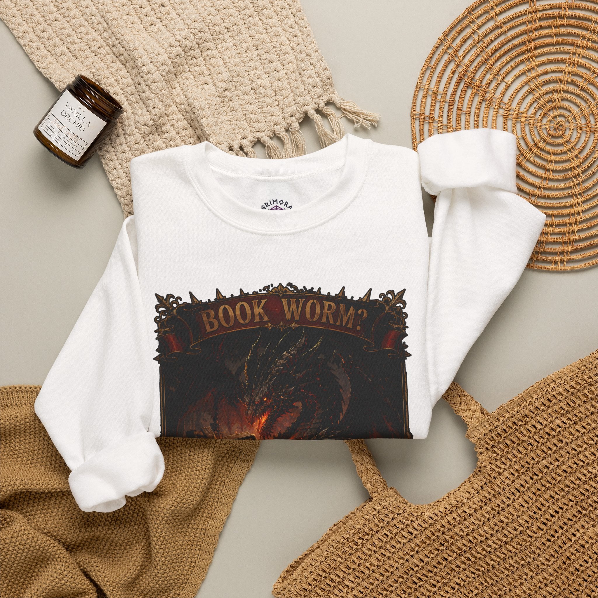 Book Worm? I Am a Book Dragon, Fantasy Reader Sweatshirt