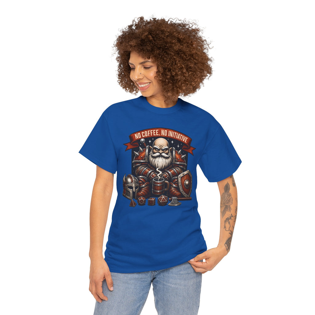 No Coffee, No Initiative | Fantasy RPG T-shirt