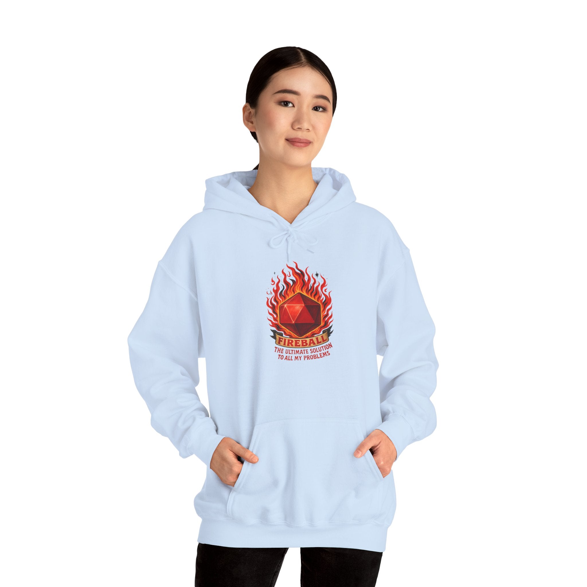 Fireball – The Ultimate Solution to All My Problems| Funny RPG Hoodie