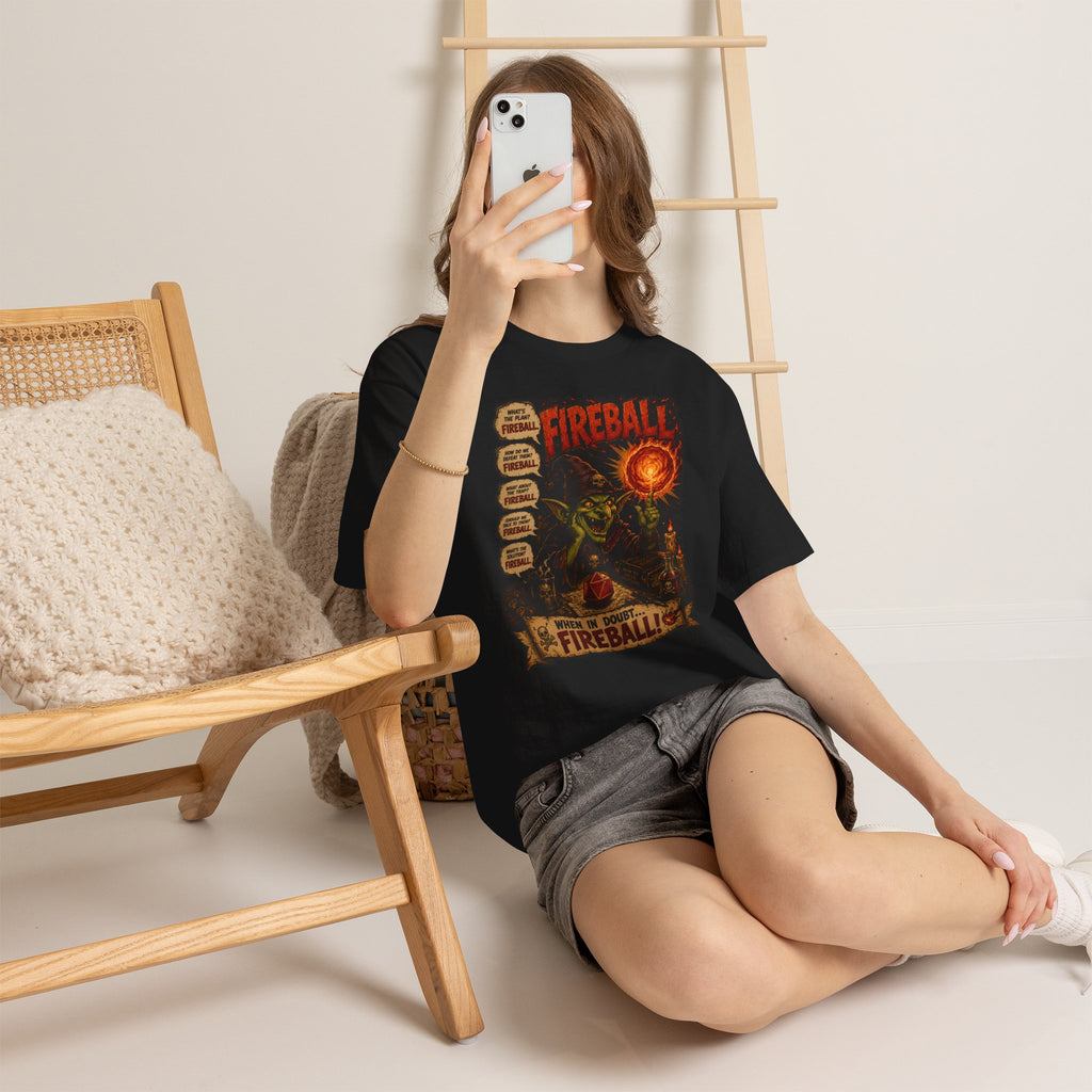 Fireball – The Ultimate Solution to All My Problems| Funny RPG T-shirt