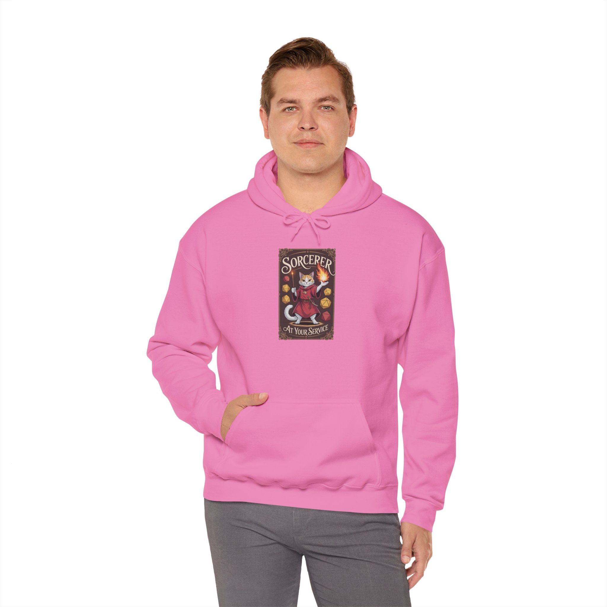 Sorcerer Cat at Your Service D&D Hoodie | Cat Lover RPG Gift