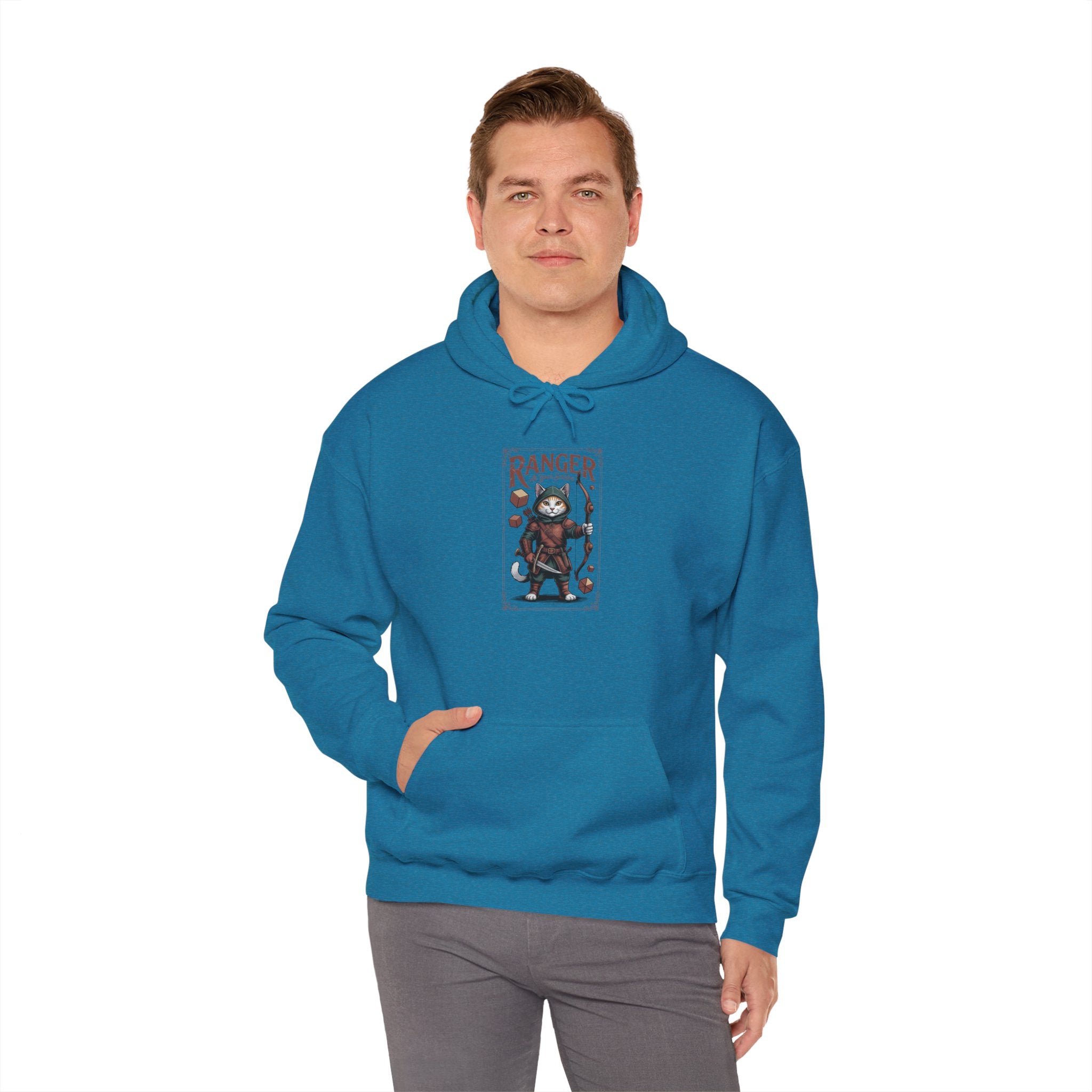 Ranger Cat at Your Serivece D&D Hoodie | Cat Lover RPG Gift