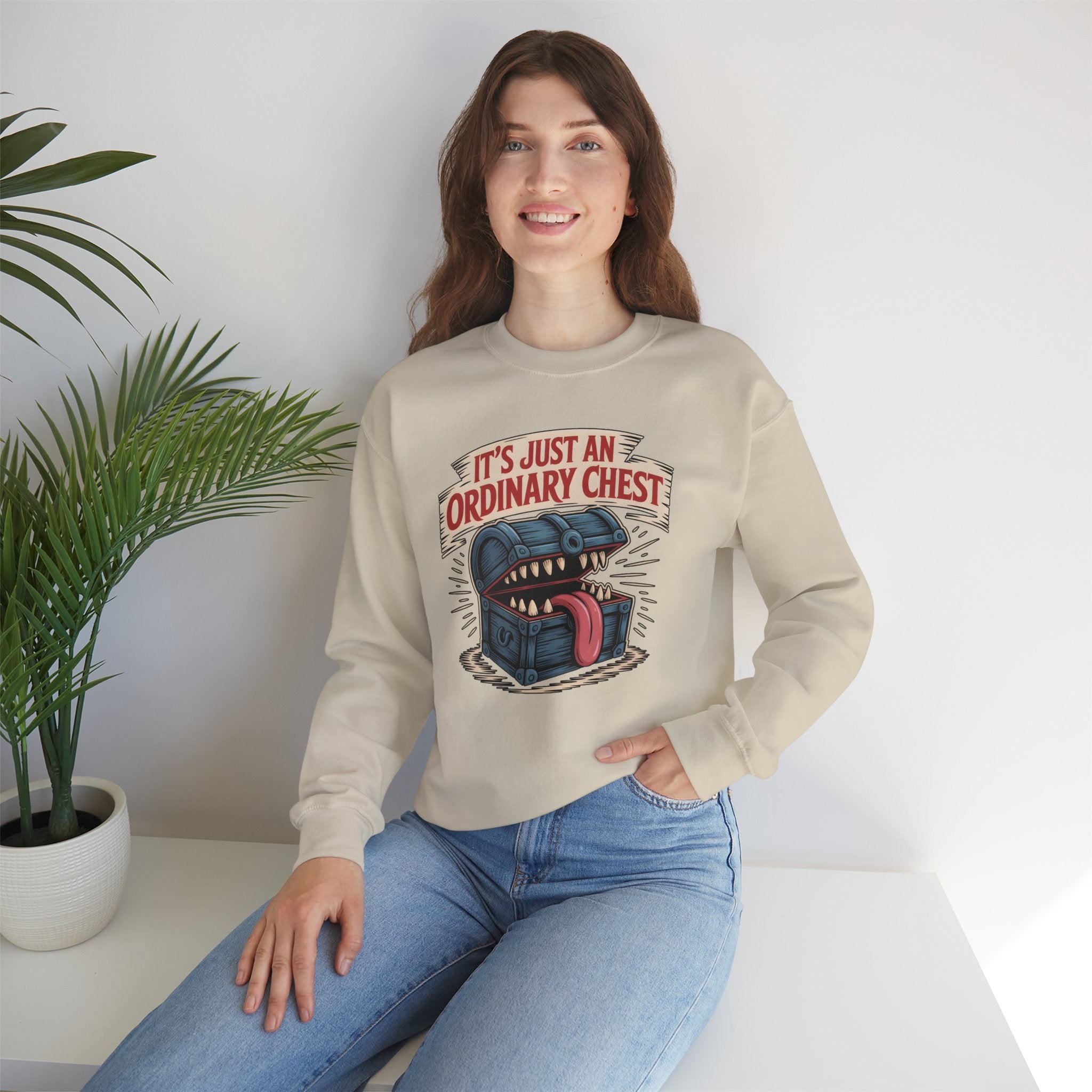 "It's Just An Ordinary Chest" — Mimic monster Sweatshirt