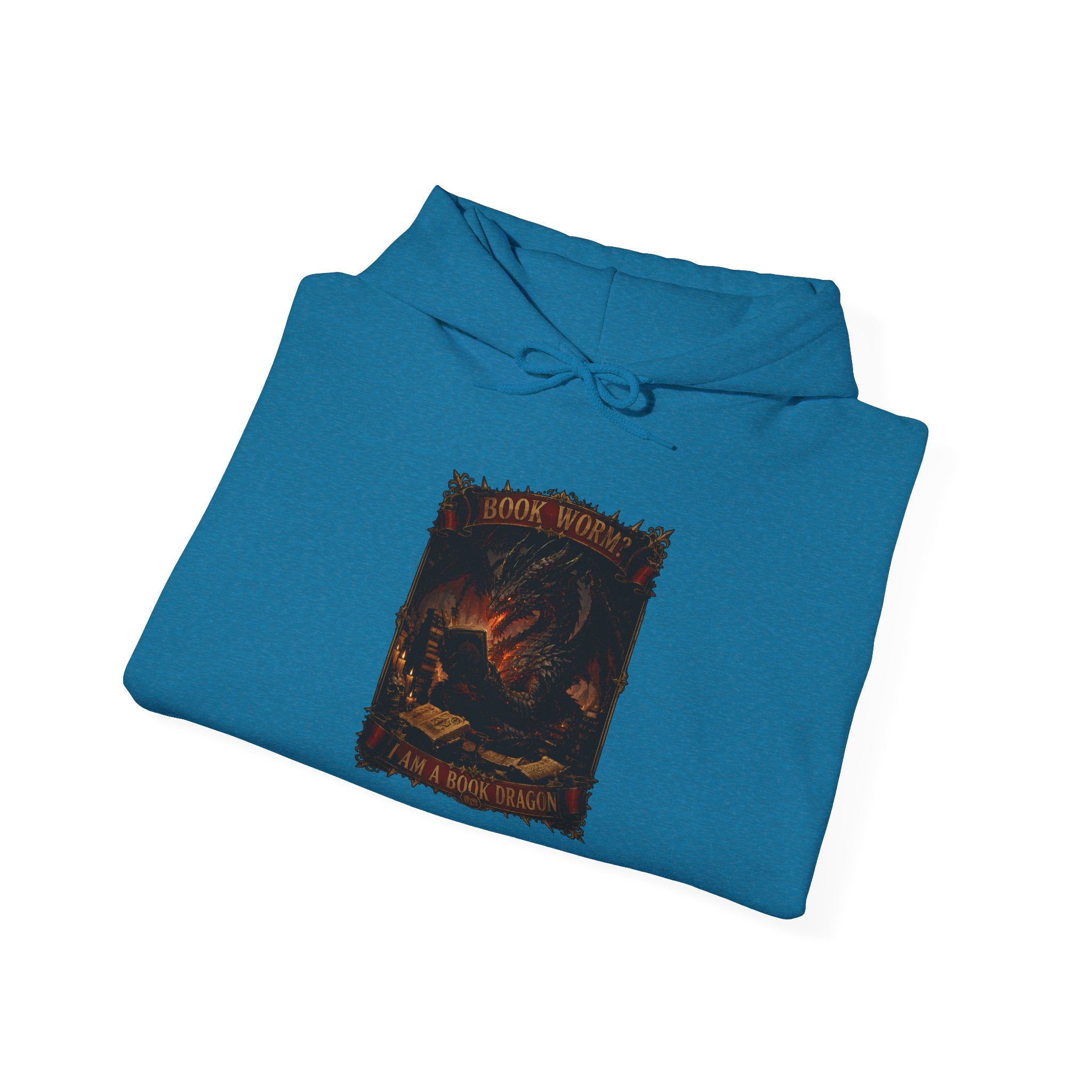 Book Worm? I Am a Book Dragon, Fantasy Reader Hoodie