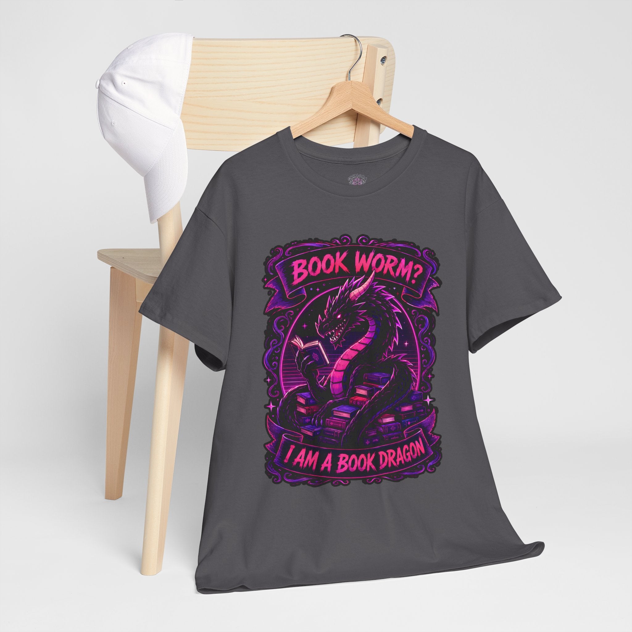 Book Worm? I Am a Book Dragon, Fantasy Reader T-shirt