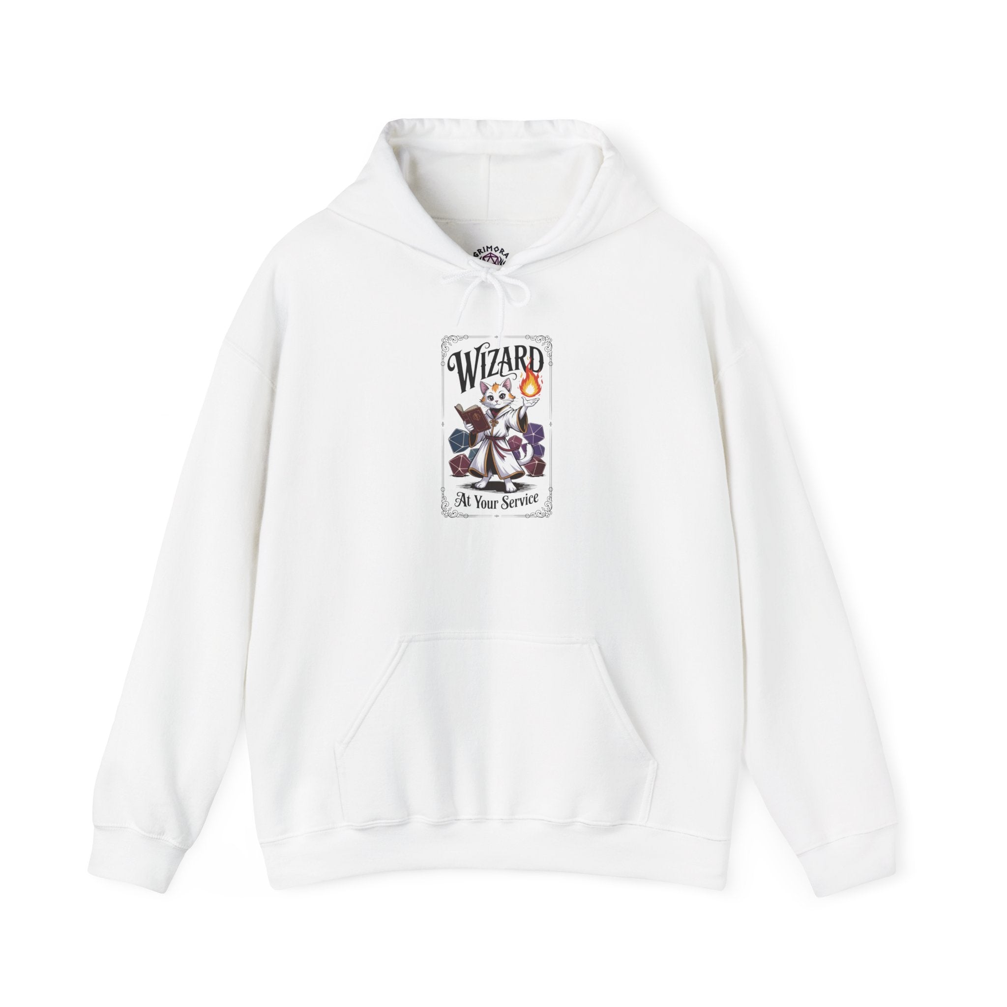 Wizard Cat at Your Serivece D&D Hoodie | Cat Lover RPG Gift