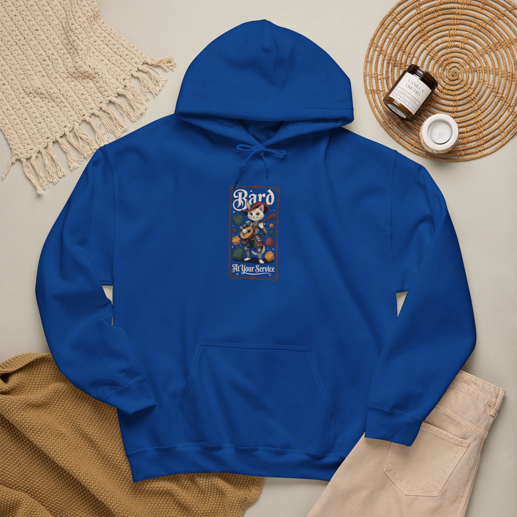 Bard Cat at Your Serivece D&D Hoodie | Cat Lover RPG Gift
