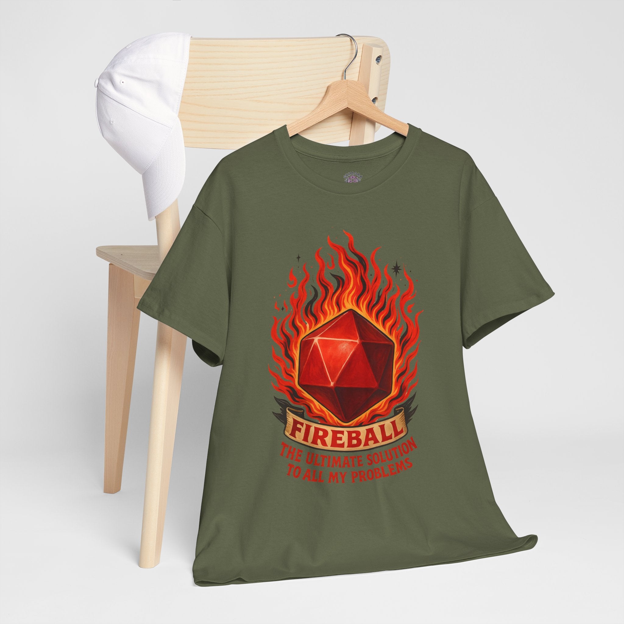 Fireball – The Ultimate Solution to All My Problems| Funny RPG T-shirt