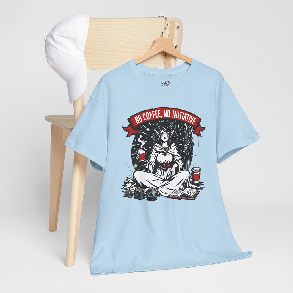 No Coffee, No Initiative | Fantasy RPG T-shirt