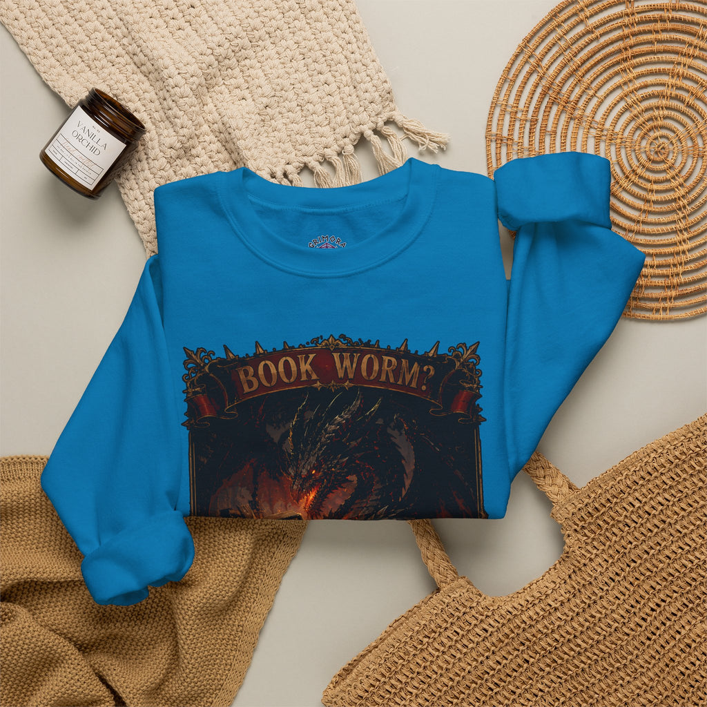 Book Worm? I Am a Book Dragon, Fantasy Reader Sweatshirt