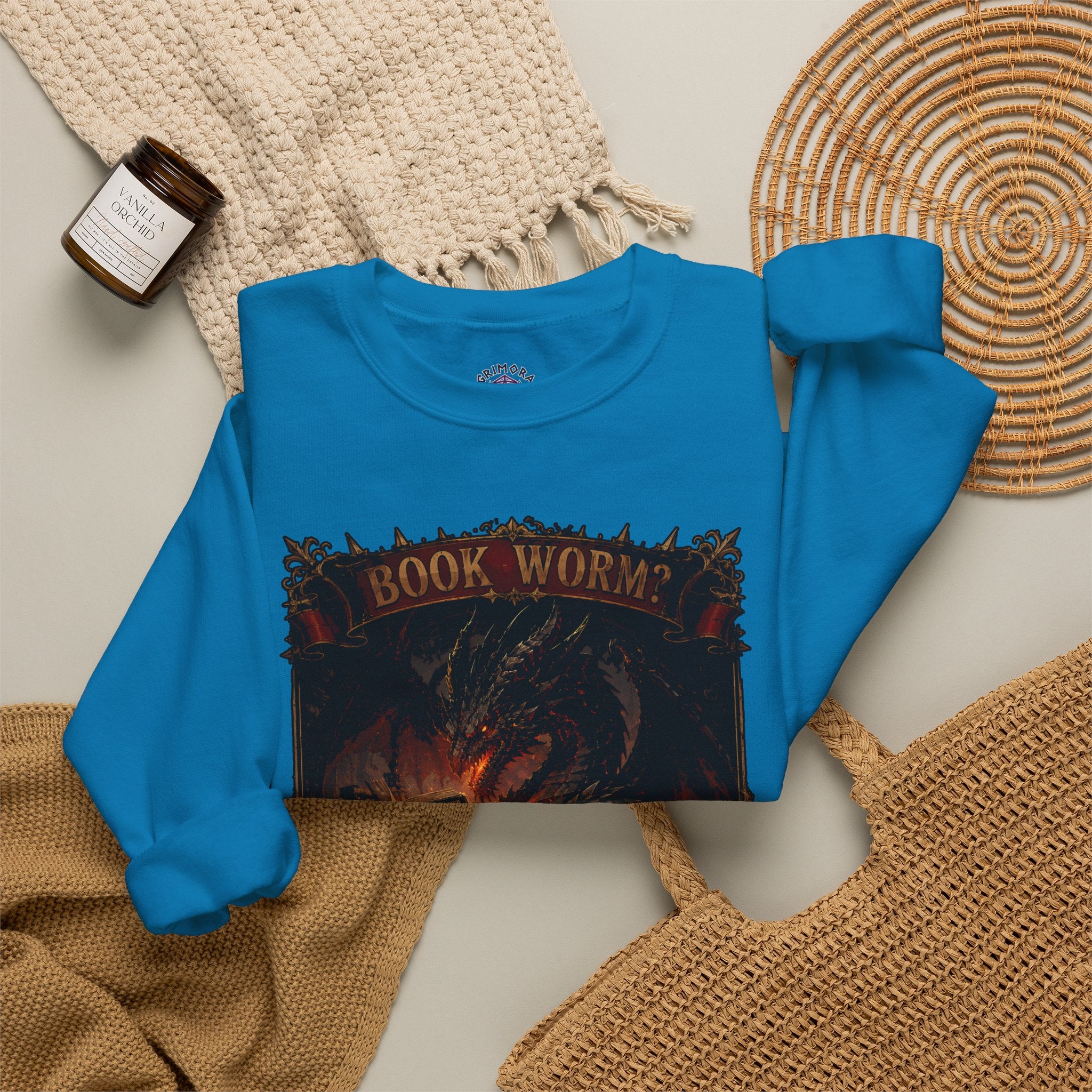 Book Worm? I Am a Book Dragon, Fantasy Reader Sweatshirt
