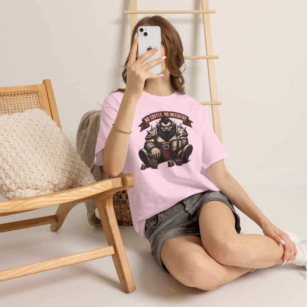 No Coffee, No Initiative | Fantasy RPG T-shirt