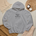 Roll. Sip. Repeat. | Tabletop RPG Coffee Hoodie | Dice & Coffee Lover Hoodie
