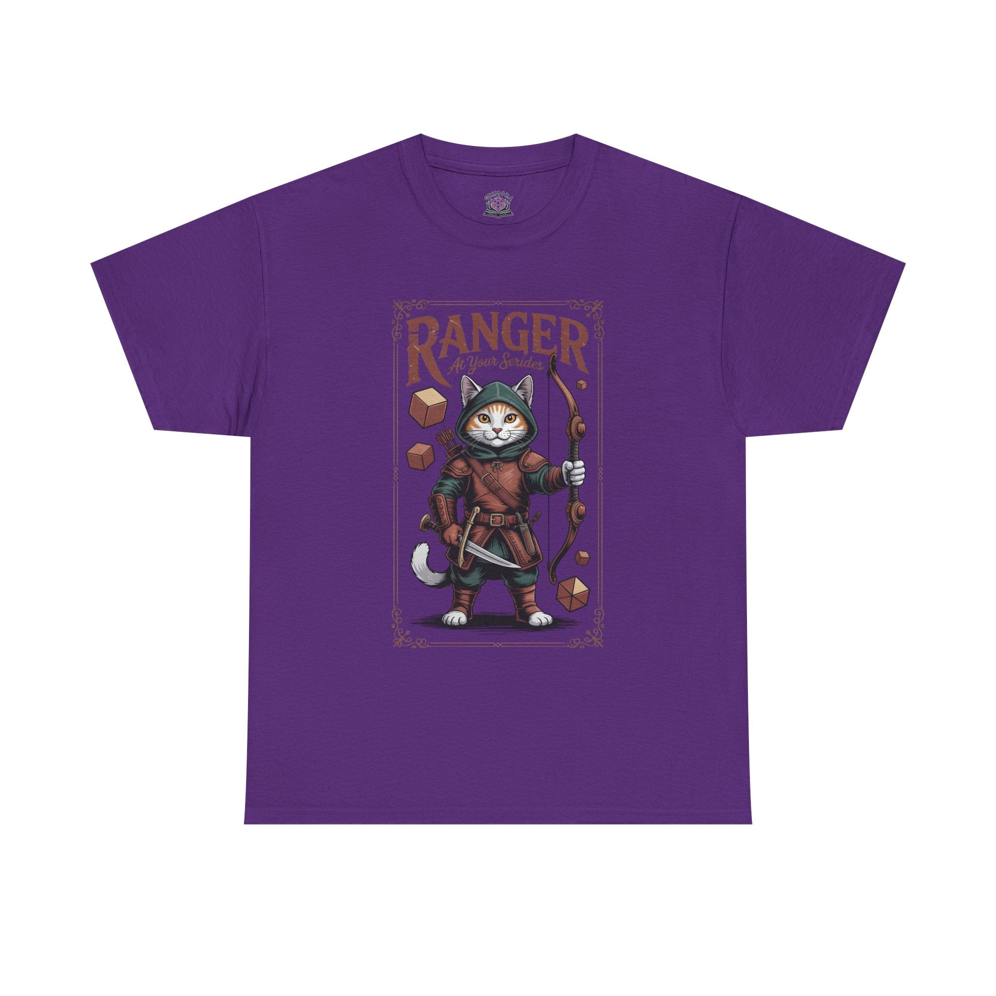 Ranger Cat at Your Serivece D&D T-shirt | Cat Lover RPG Gift