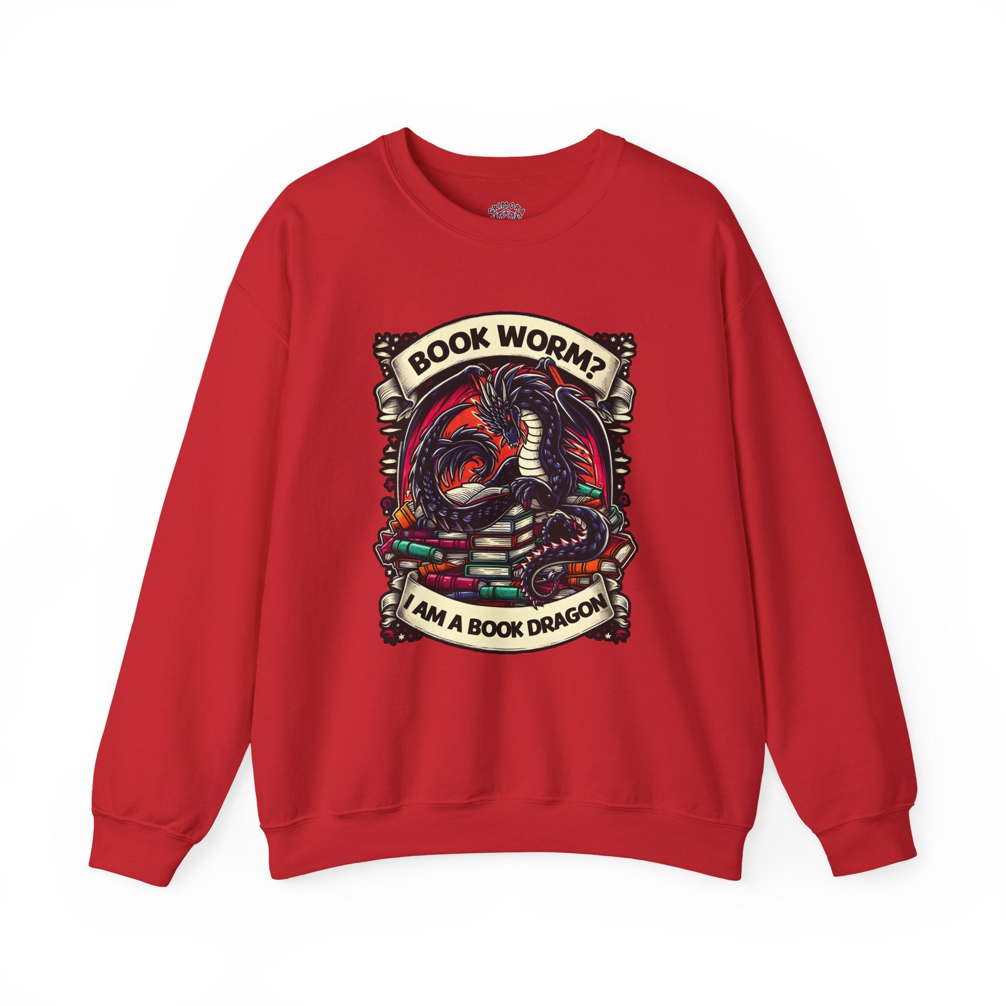 Book Worm? I Am a Book Dragon, Fantasy Reader Sweatshirt
